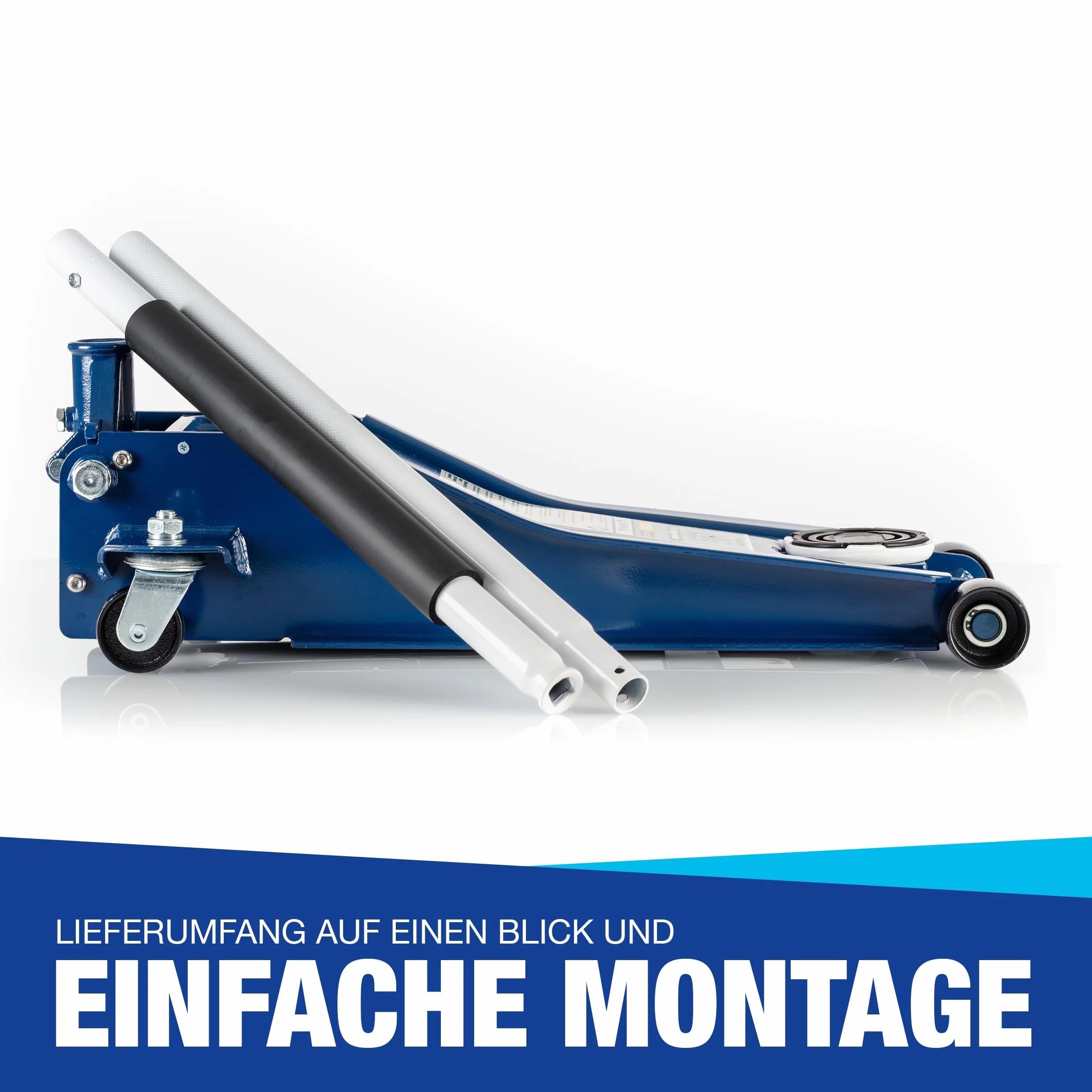 NTG Gato hidráulico 3T | Altura de elevación de 75 – 505 mm | con Doble Cilindro Plano para SUV & Coches Profundos Coche Coche Gato hidráulico 3T 3 toneladas [Extra Estable 35,2 kg]