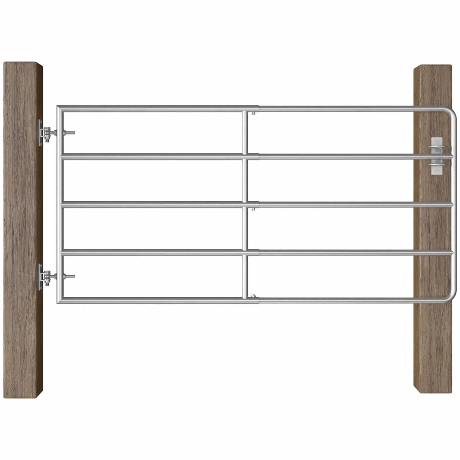 Gecheer Puerta Campo 5 Baras Acero Galvanizado Seguridad Ganadera (95-170) x90cm Modelo LYKLRZJ-145985ES
