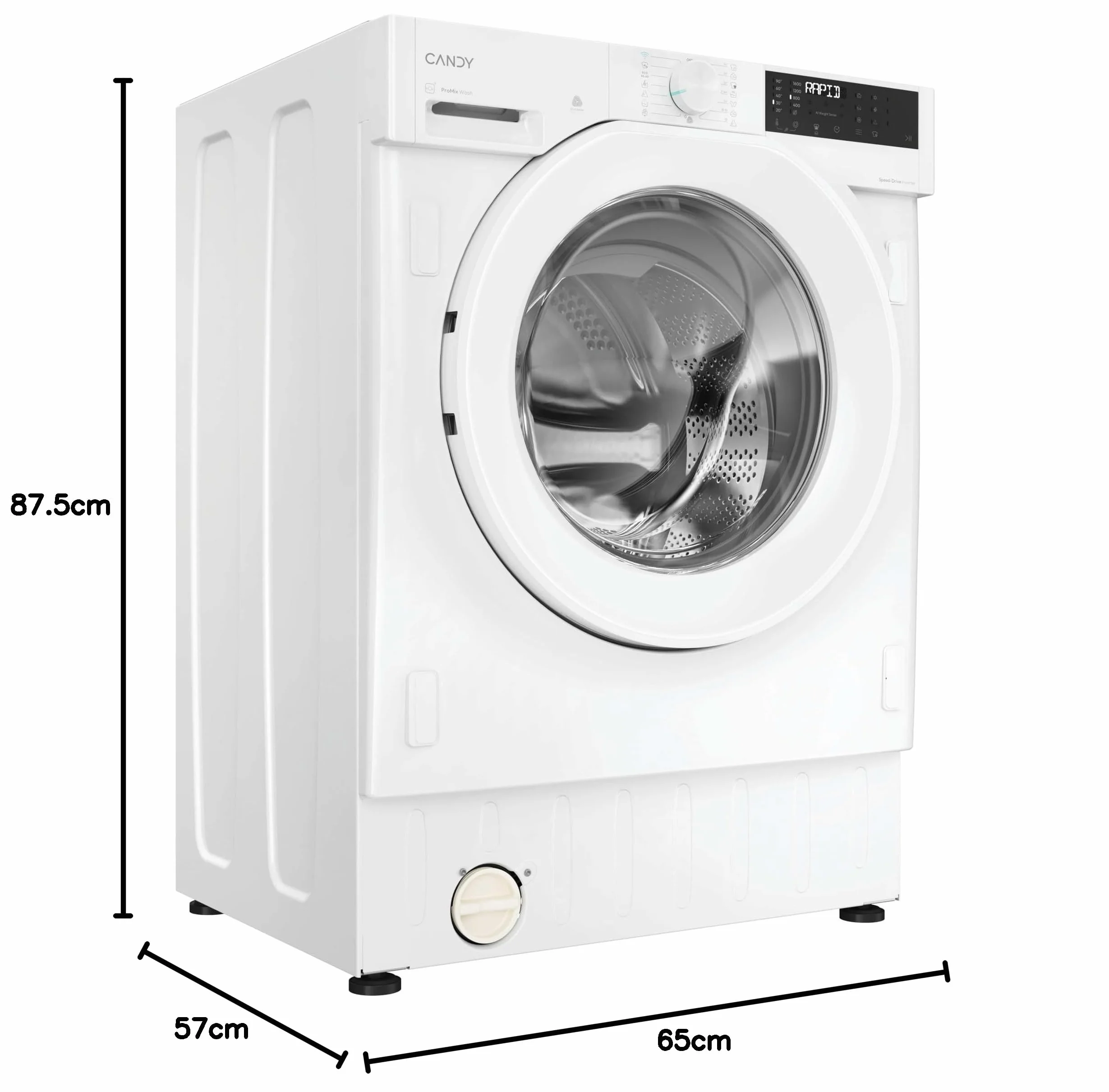 Candy Pro Wash 400 BC4S695M6D8-S Lavasecadora Integrable 9KG+5KG 1600RPM Display Táctil Motor Inverter Blanco