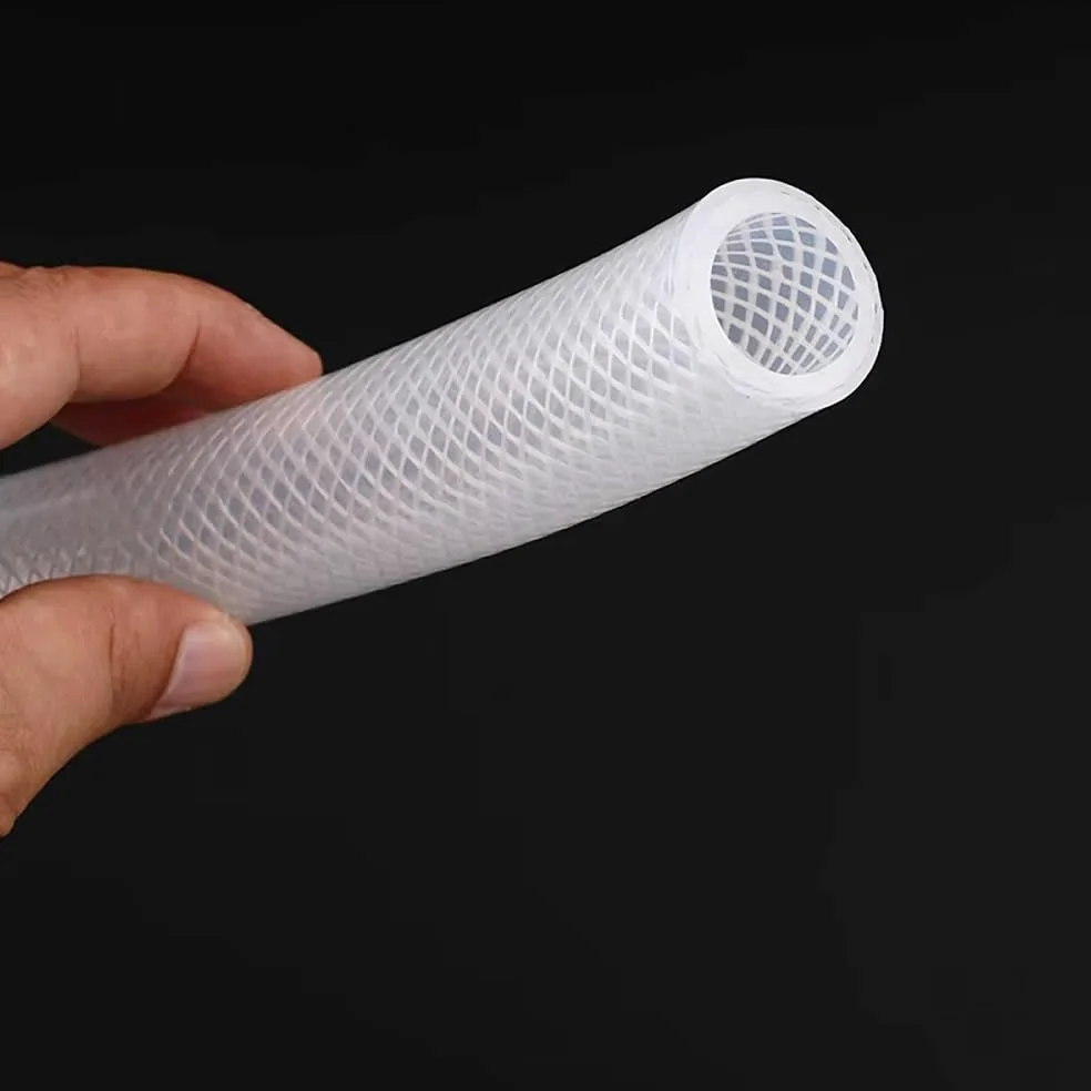 Tubo de silicona trenzada de 1 m: manguera de goma flexible de grado alimenticio for plomería, elaboración de cerveza, laboratorios, lácteos y vacío.(16mmx24mm)