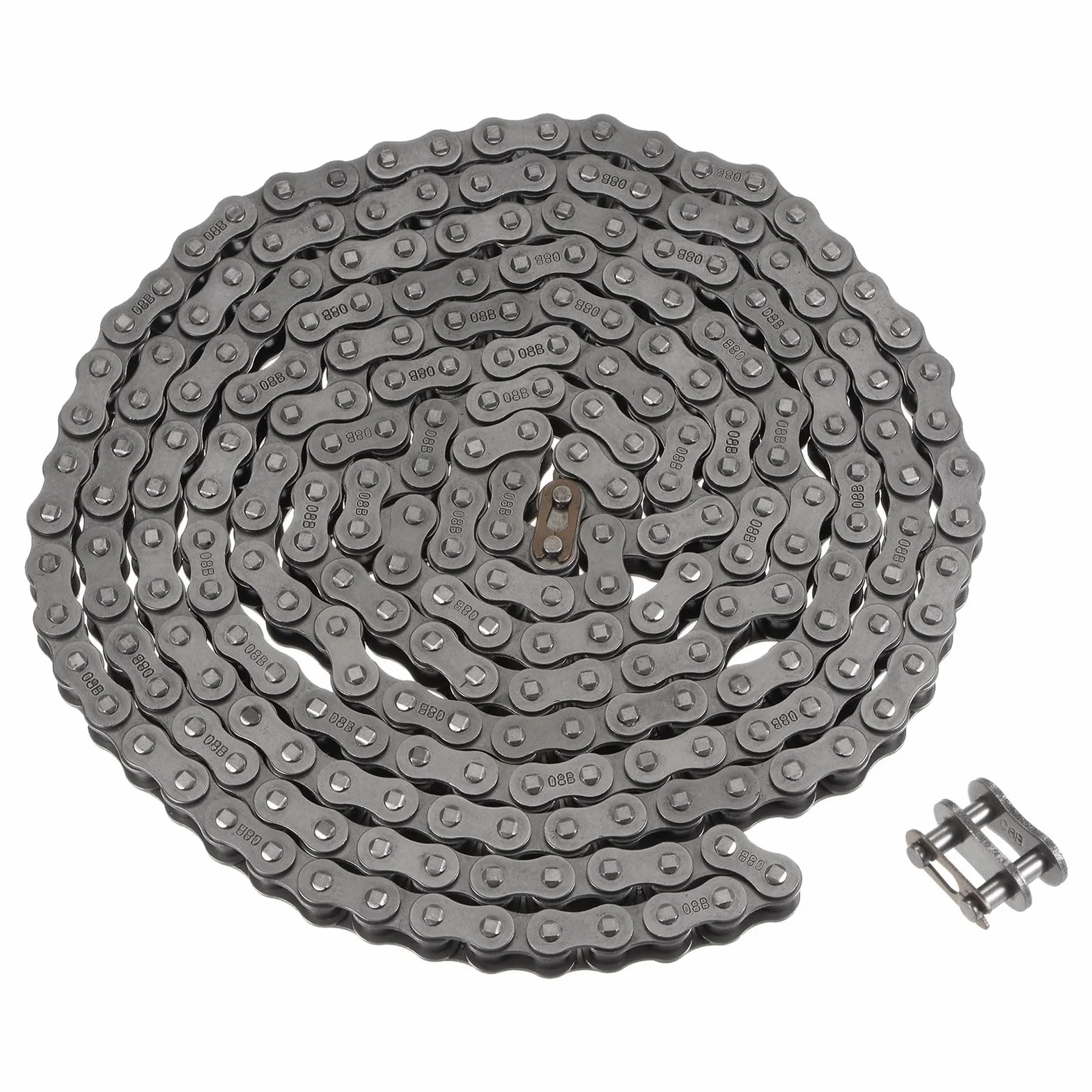 Cadena de Rodillos 08B Métrico Estándar 1/2" Acero Carbono 10 Pies Industrial