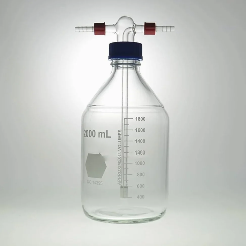 Cristalería de Laboratorio Frascos de laboratorio con conectores de manguera extraíbles que terminan con el G2 sinterizado(500ml)