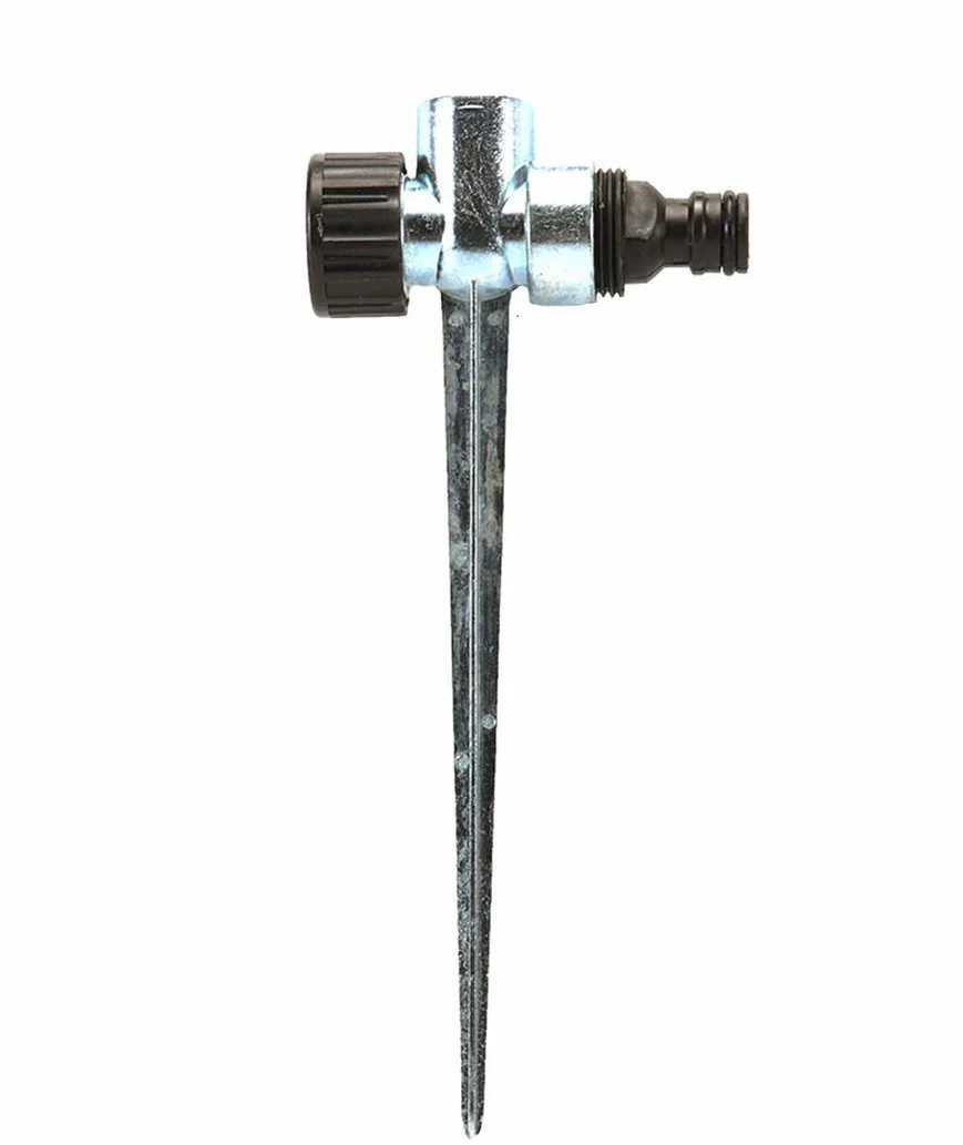 OhhGo Pinchas de metal, 3 piezas de soporte para aspersores de 1/2 pulgada para jardín, césped y sistema de riego de parque