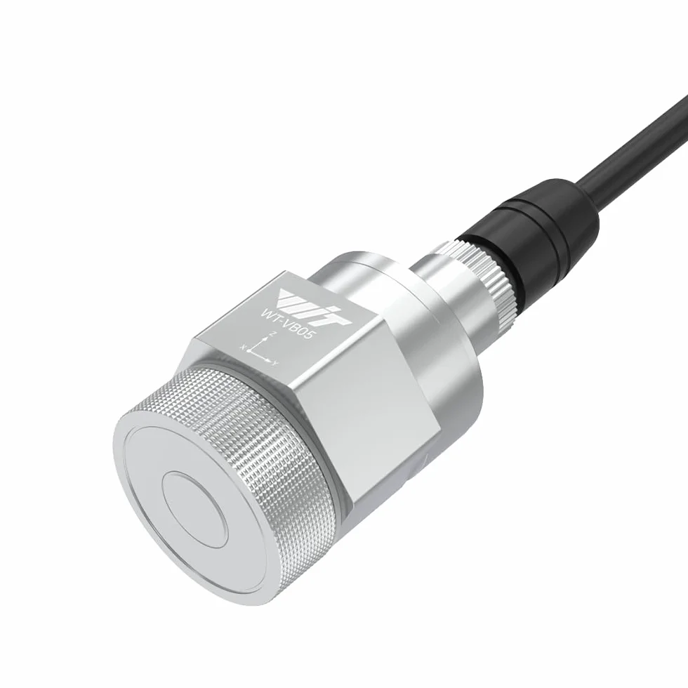 [Sensor de vibración Modbus] RS485 WTVB05, transductor impermeable IP68, detector de vibración de 3 ejes (frecuencia, desplazamiento y velocidad), sensor de aceleración, monitor de motor con magnético