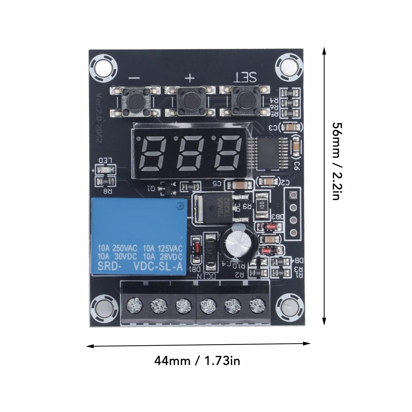 DEWIN Módulo de Relé de Voltaje Encendido Apagado, Módulo de relé de Voltaje de Detección de Límite Inferior Superior, Voltaje Control de Detección de Batería Temporización de Descarga (5V)