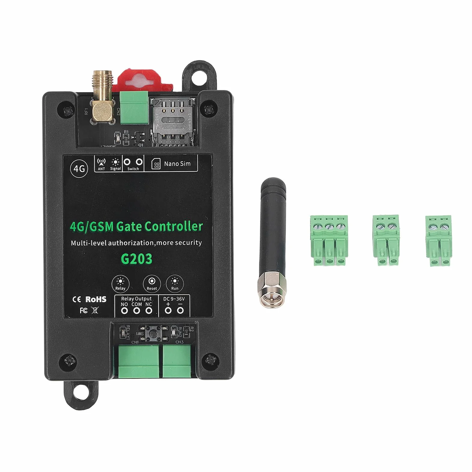 Abridor de Puerta G203 GSM, Control Remoto de Acceso a Puerta de Garaje 3G 4G, Reinicio de Reinicio Remoto Compatible, Interruptor Remoto GSM 4G