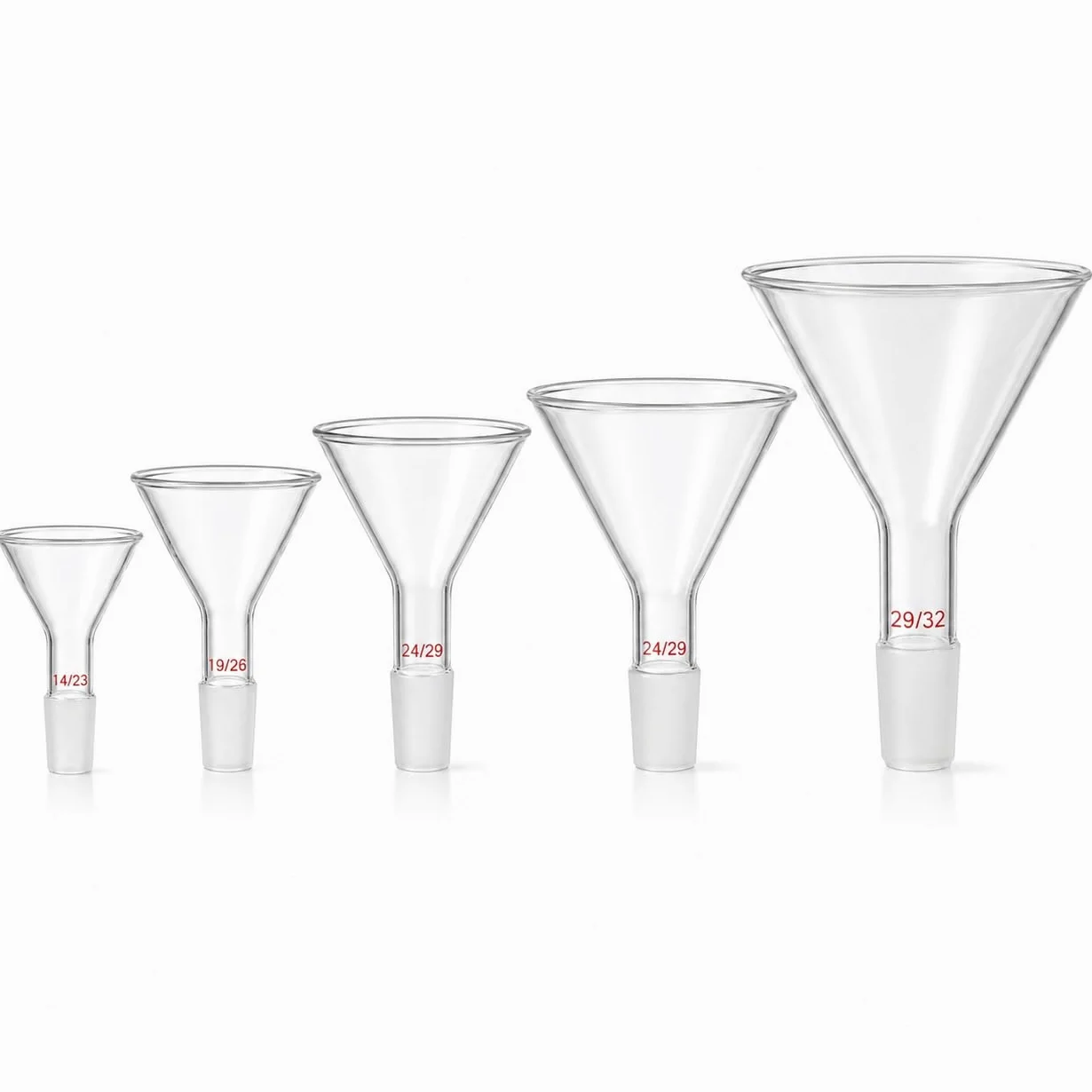 Embudo Filtración 60 Grados Vidrio Borosilicato Junta Esmerilada-180mm 34/35#