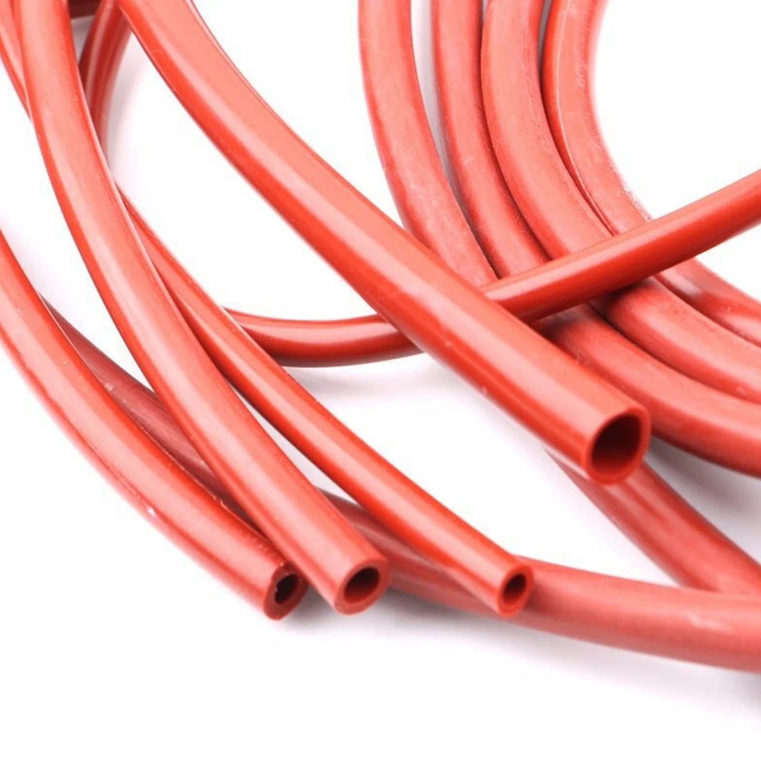 Manguera de PTFE con Cortador, Manguera De Tubo De Silicona 1m Rojo 3-50mm(50 X 60mm)