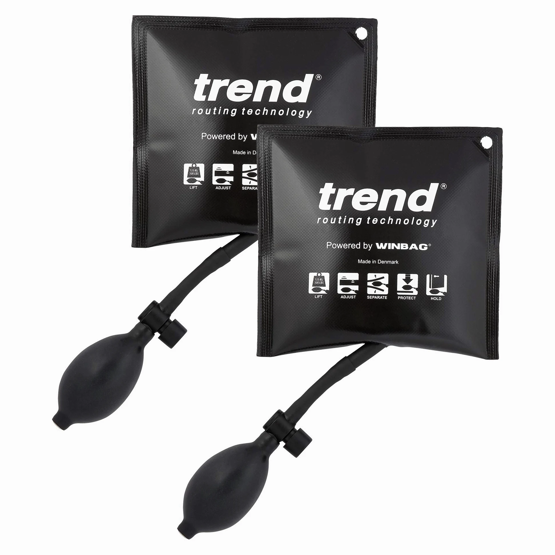 Trend WinBag, Paquete de 2 Cuñas de Aire, Capacidad de Elevación de 135 Kilos, Rango de Ajuste de 2 a 50 mm, WINBAG/2PK
