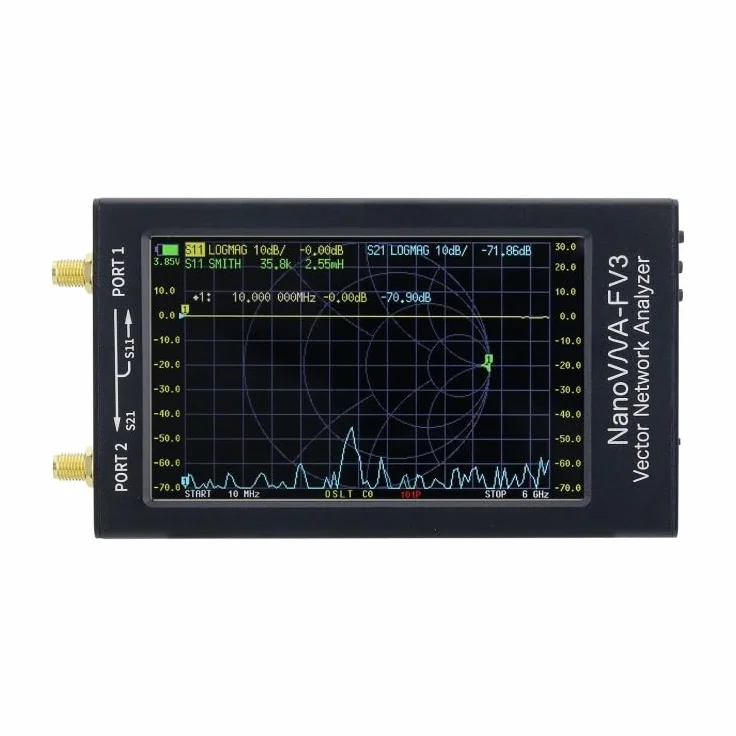 NanoVNA-F V3 1MHz-6GHz Vector Network Analyzer 4,3" IPS Portátil
