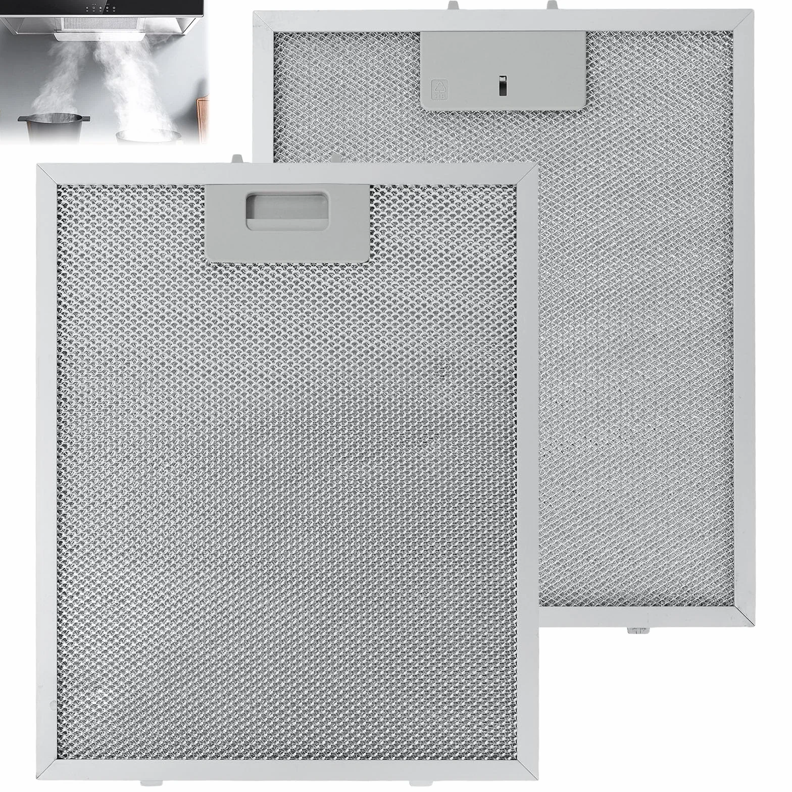Filtros para Campana Extractora 320x260mm, 5 Capas Filtro de Grasa Metal Universal