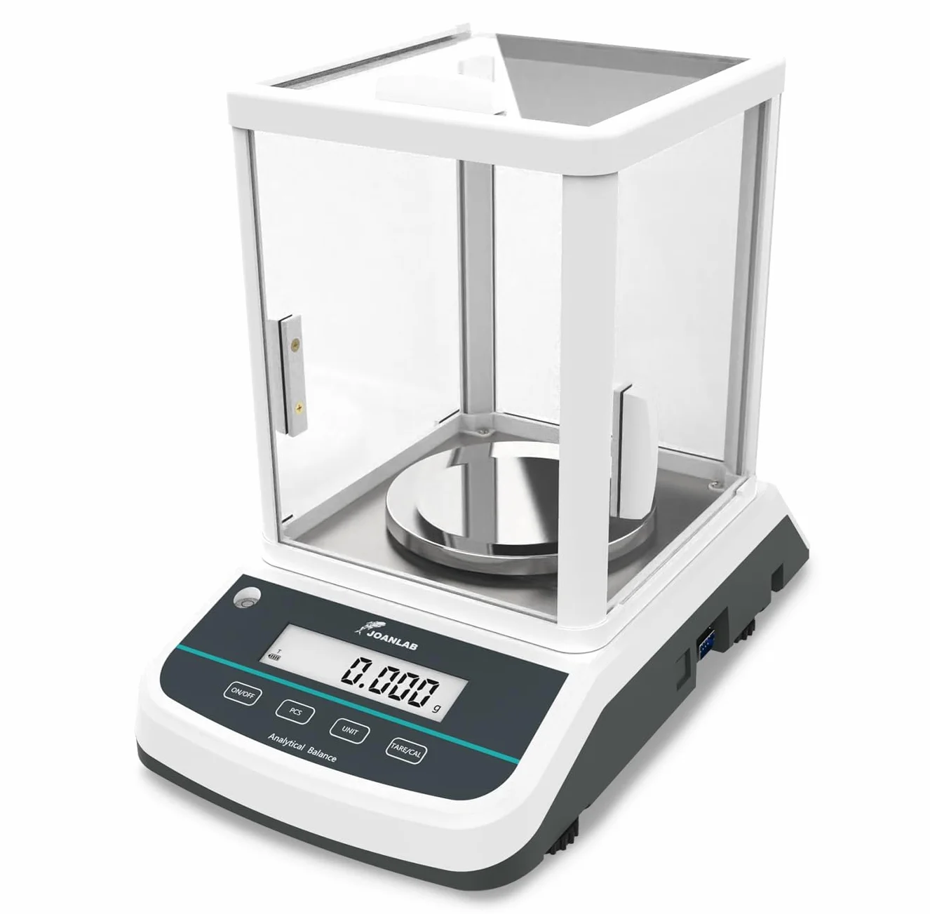 JOANLAB Balanza Analítica de Doble Pantalla 200g x 0,001g, Báscula de Laboratorio Alta Precisión con Calibración Externa, Pantalla LCD Retroiluminada para Laboratorio, Joyería & Farmacia(FA2003S)