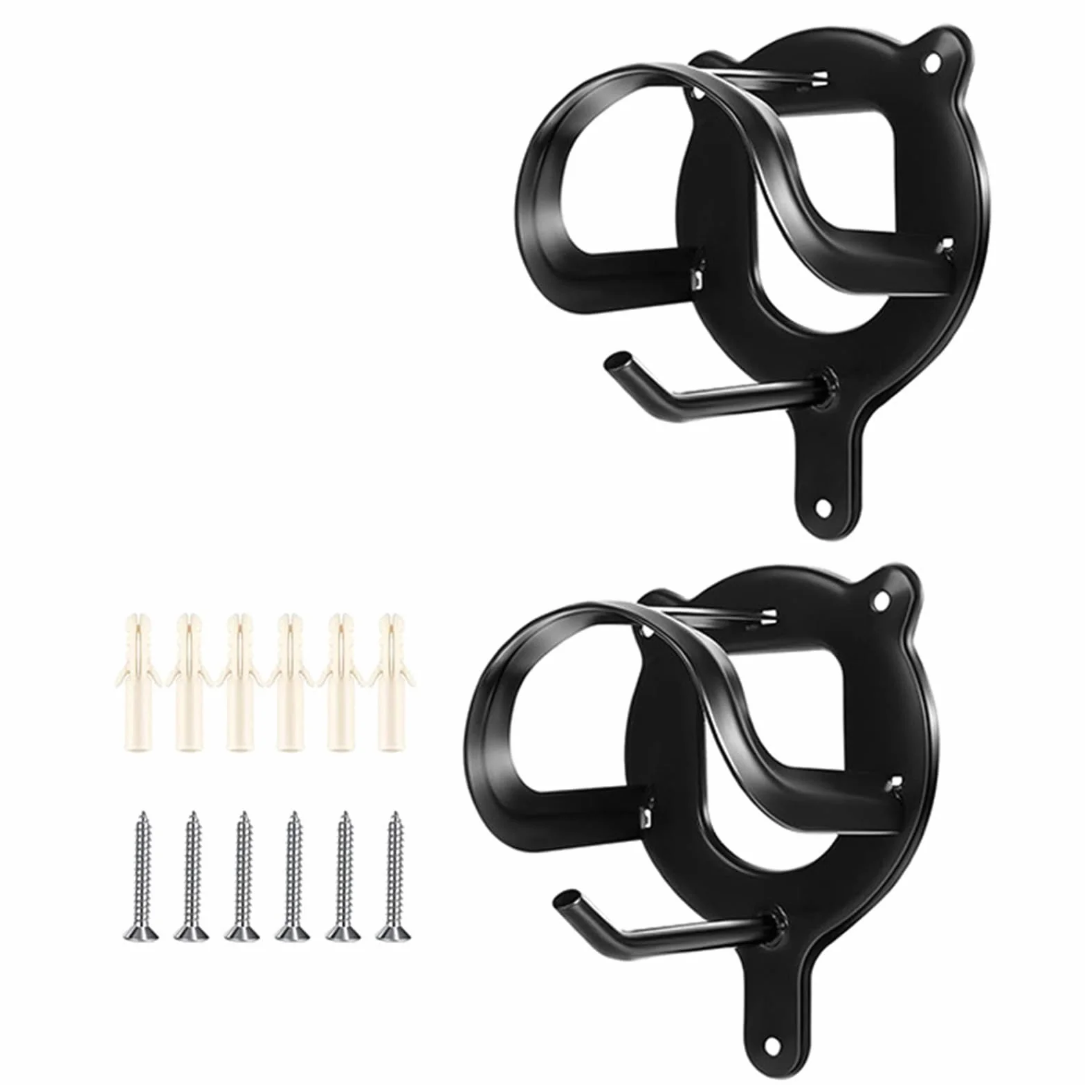 Kiuiom 2 Piezas Ganchos Para Bridas De Caballo,Soporte De Pared Caballo Con Tubos Y Tornillos,Colgador de arneses,Accesorios Riendas