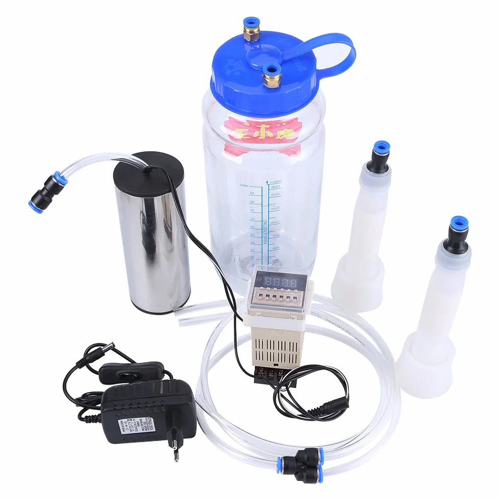 Cocoarm - Melkmaschine eléctrica portátil de 2 l con regulador de impulsos, para vaca de vaca, 100-250 V, enchufe de la UE (enchufe de la UE)