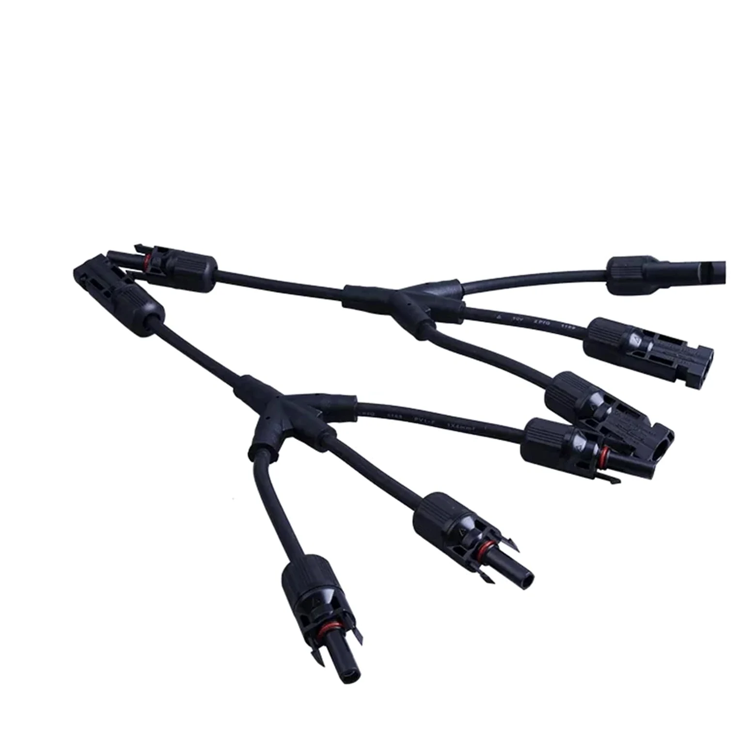 1/5/20/100 juegos de conectores solares fotovoltaicos en Y macho y hembra de 3/4 vías tipo Y 2/3/4 a 1 adaptador PV cable de enchufe (MC4-Y4, 1 juego)