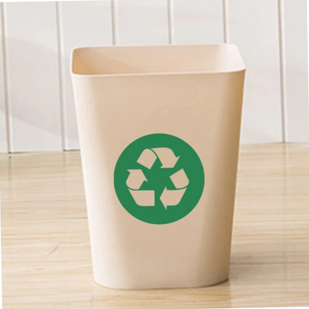 Pegatinas de Reciclaje PVC Adhesivas Pequeñas para Cubo de Basura Clasificación Residuos Hogar Oficina