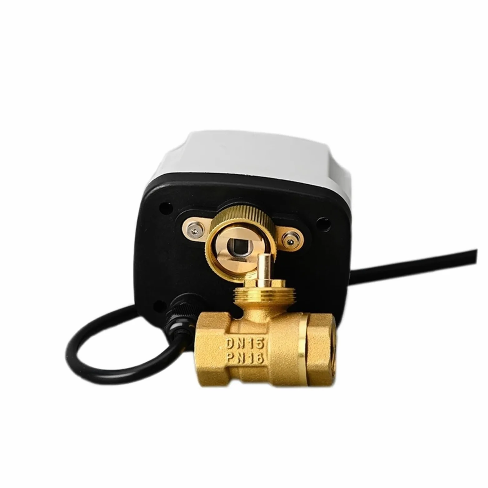 Válvula de bola Válvula de bola motorizada a prueba de agua, válvula de bola eléctrica de latón de 3 cables y 2 controles, Motor de Metal de gran torsión for medio de agua, Gas y aceite(DN32,24V)