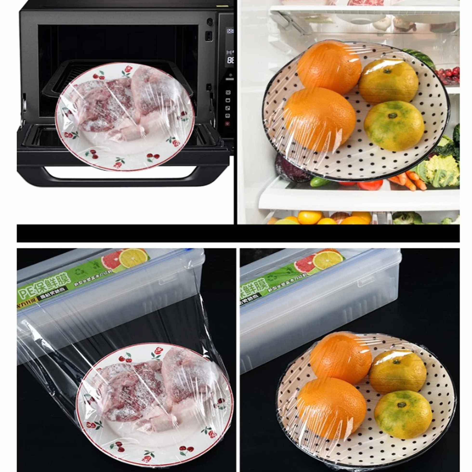 Dispensador Envoltura de Plástico y Cortador Papel Aluminio, Caja Corte Film Transparente para Cocina