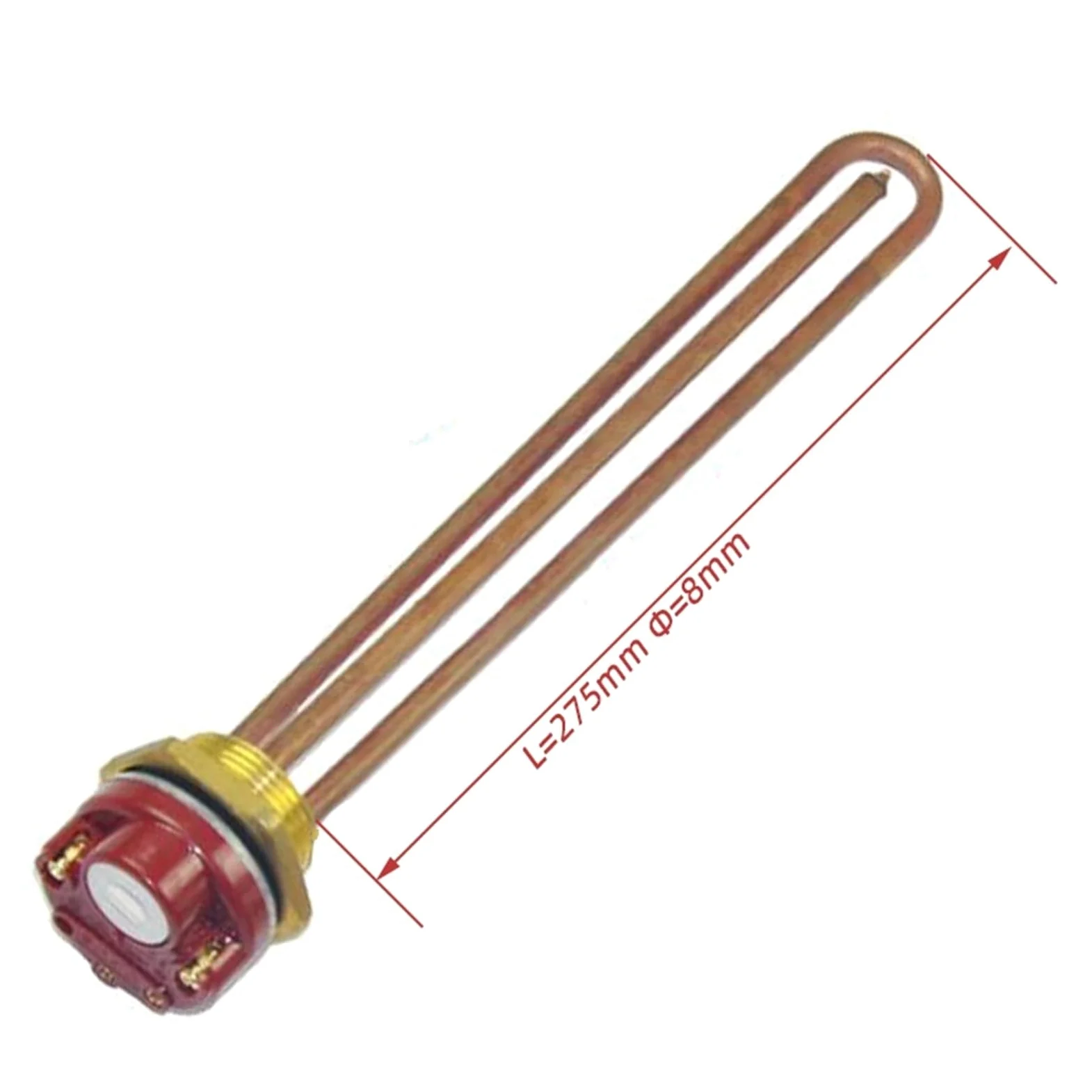 Elemento calefactor de 220v y 1500w con termostato, calentador de agua de cobre de inmersión de rosca DN32 con termorregulador, 1 Uds.