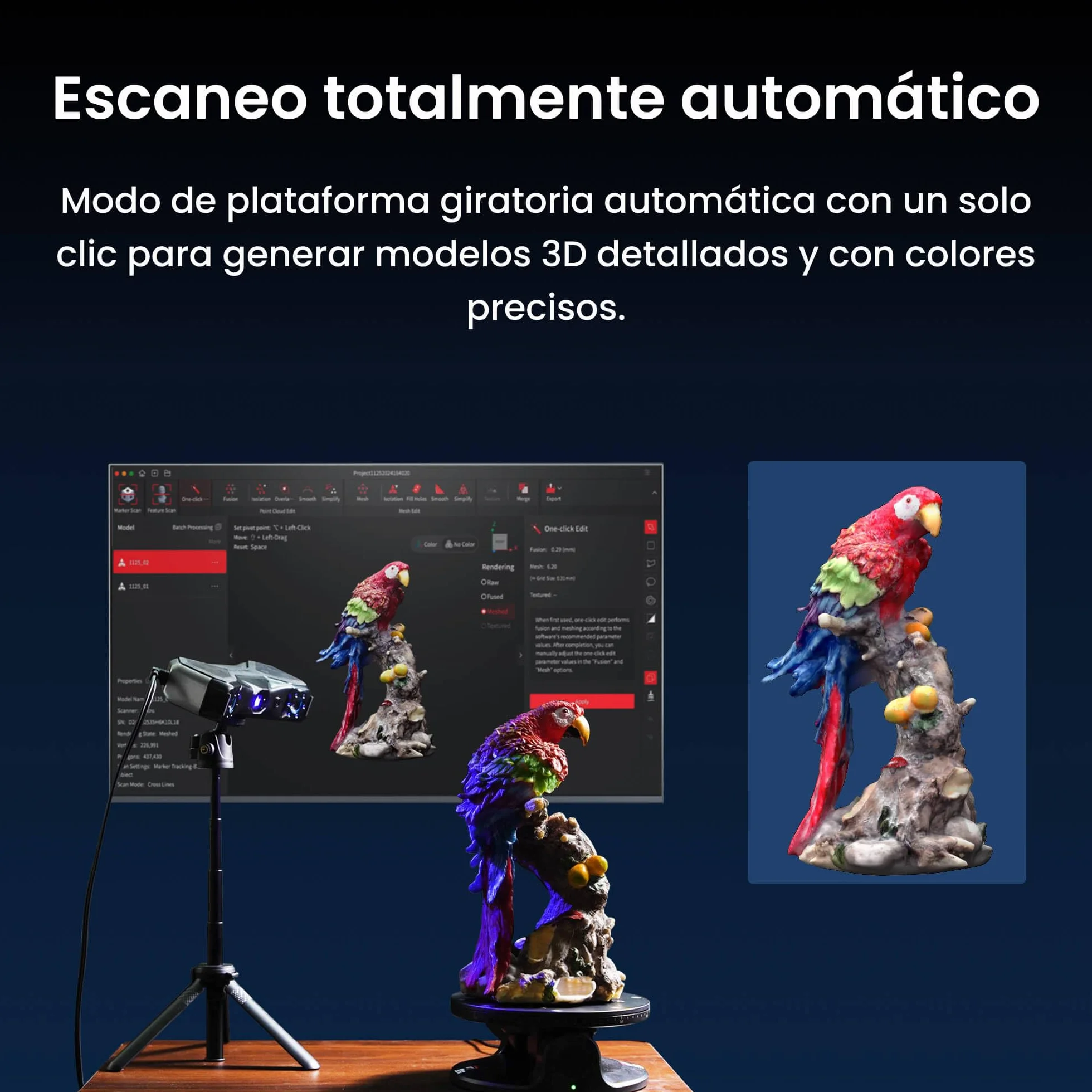 Revopoint MetroX Pro Escáner 3D para impresión 3D, precisión industrial 0,01 mm, 4 modos de escaneo, pantalla compartida interactiva, a todo color, para ingeniería inversa y modelado digital, ESTÁNDAR