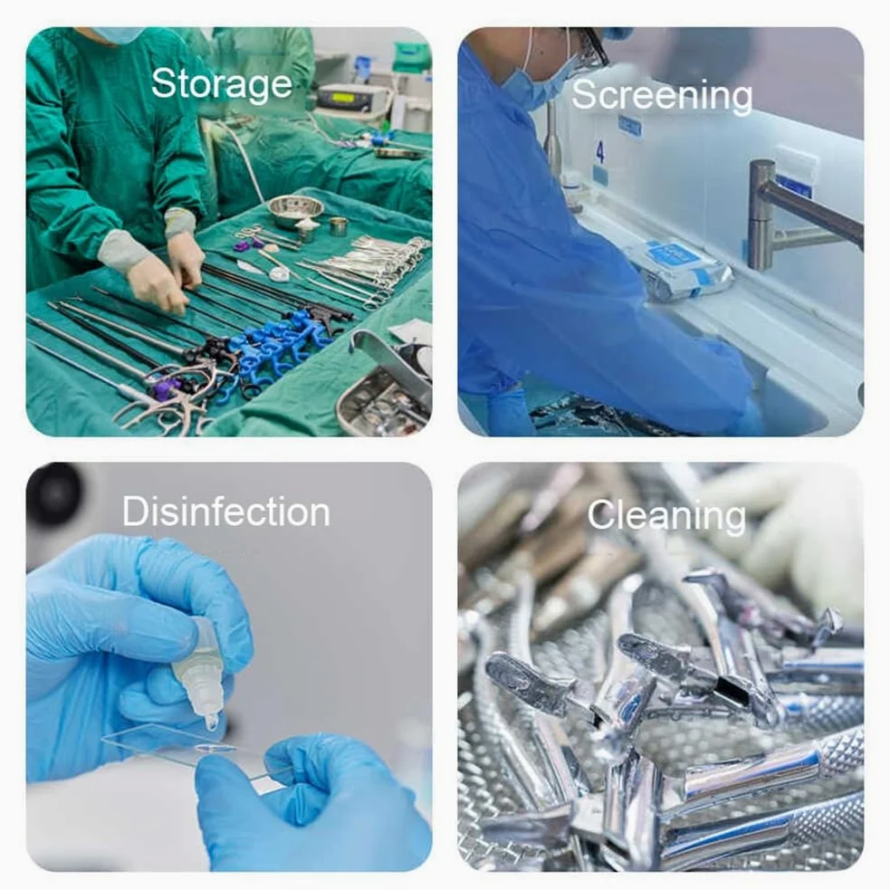 Cesta de esterilización para instrumentos quirúrgicos, acero inoxidable 304, cesta de red de desinfección para hospitales