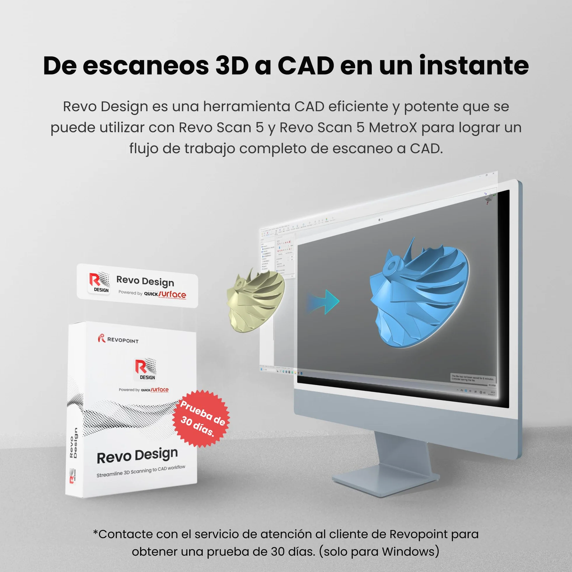 Revopoint MetroX Estándar Escáner 3D para Impresión 3D, Precisión hasta 0,01 mm, Exactitud de Grado Metrológico, Hasta 60 fps, Láser Azul, 4 Modos de Escaneo, para Escanear Objetos Metálicos/Oscuros