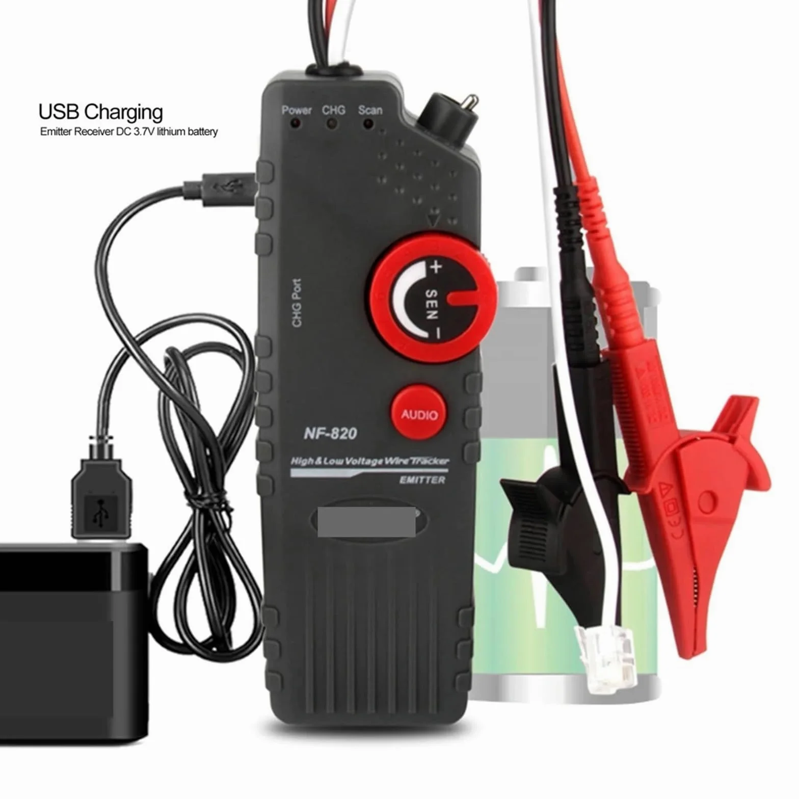 Comprobador de cables de red, Comprobador BNC RJ45 RJ11 NF-820, comprobador de cables alta y baja tensión, localizador subterráneos, rastreador antiinterferencias