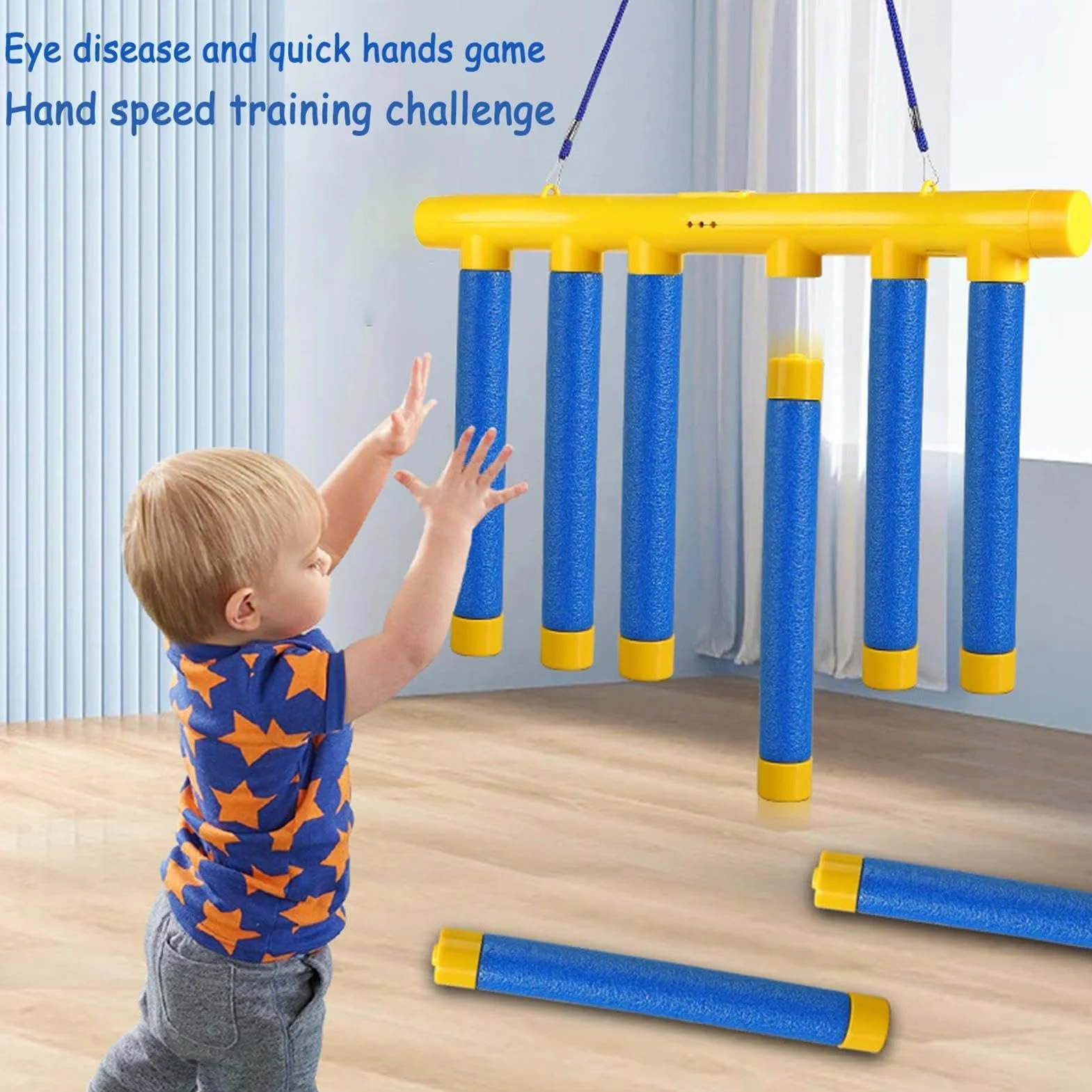 Juego De Desafío De Reflejos: Atrapar Palos, Entrenamiento De Reacción, Captura De 3 Velocidades Ajustables para Niños Y Adultos