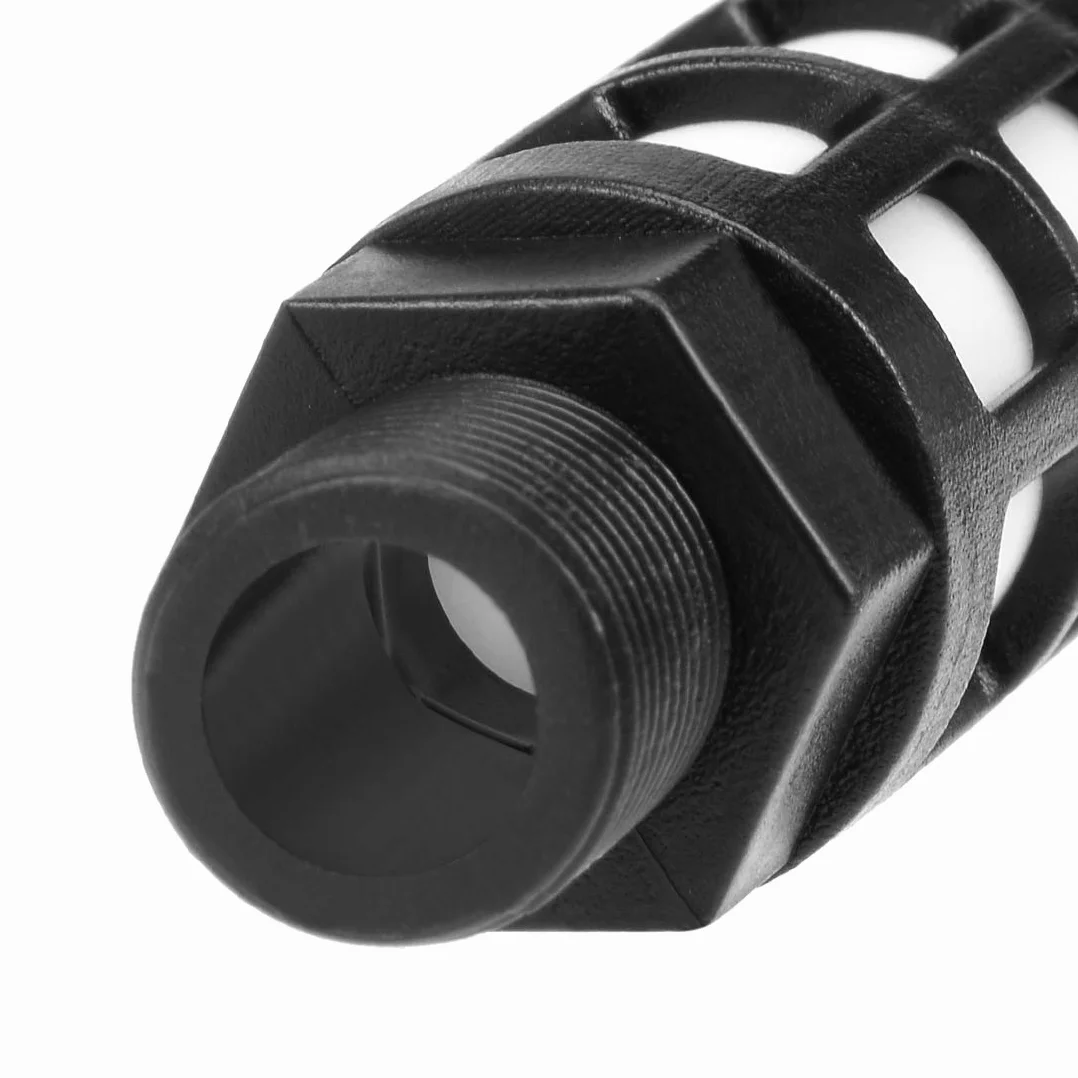 Sourcingmap Silenciador neumático 3/8 PT negro 4 unidades