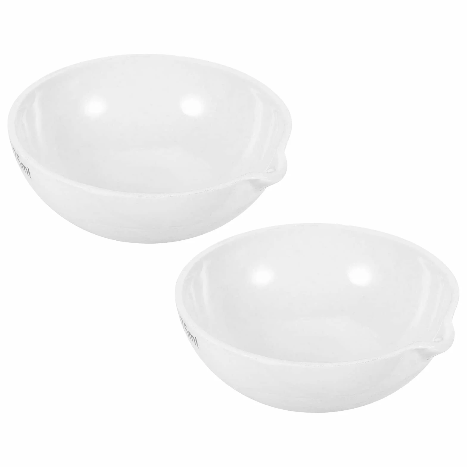 PATIKIL 75ml Porcelana Crisol Plato, 2 Paquete Cerámica Evaporación Cuenco para Derretir Fundición