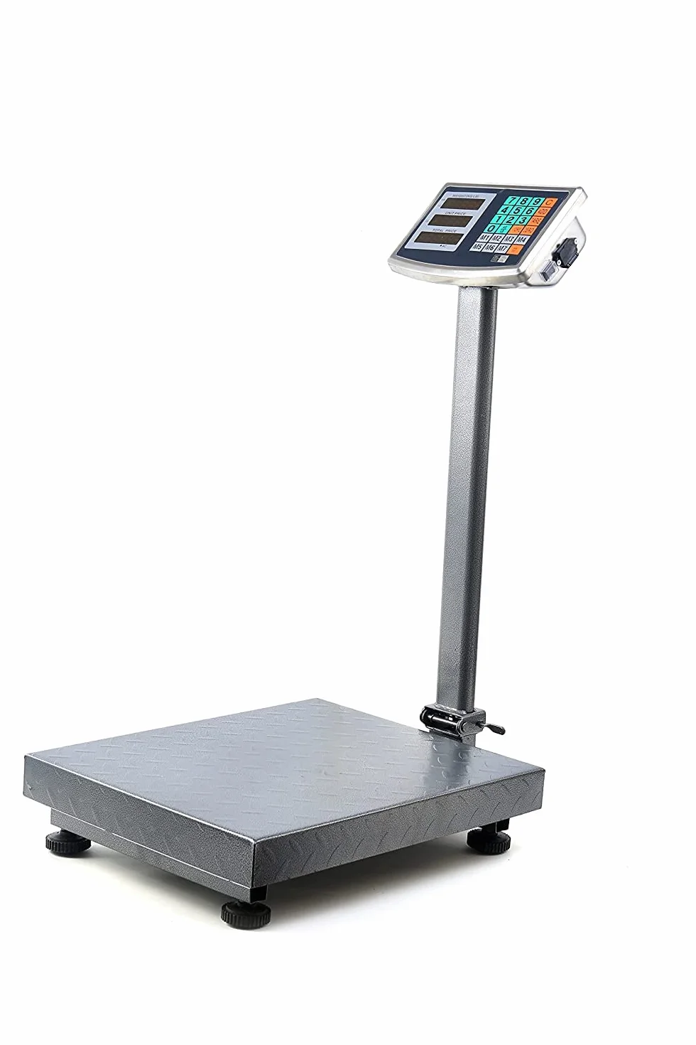 Báscula Industrial de Plataforma 300 kg Digital Acero Inoxidable 50×40 cm Precisión 100 g Pantalla LED Roja Batería Recargable