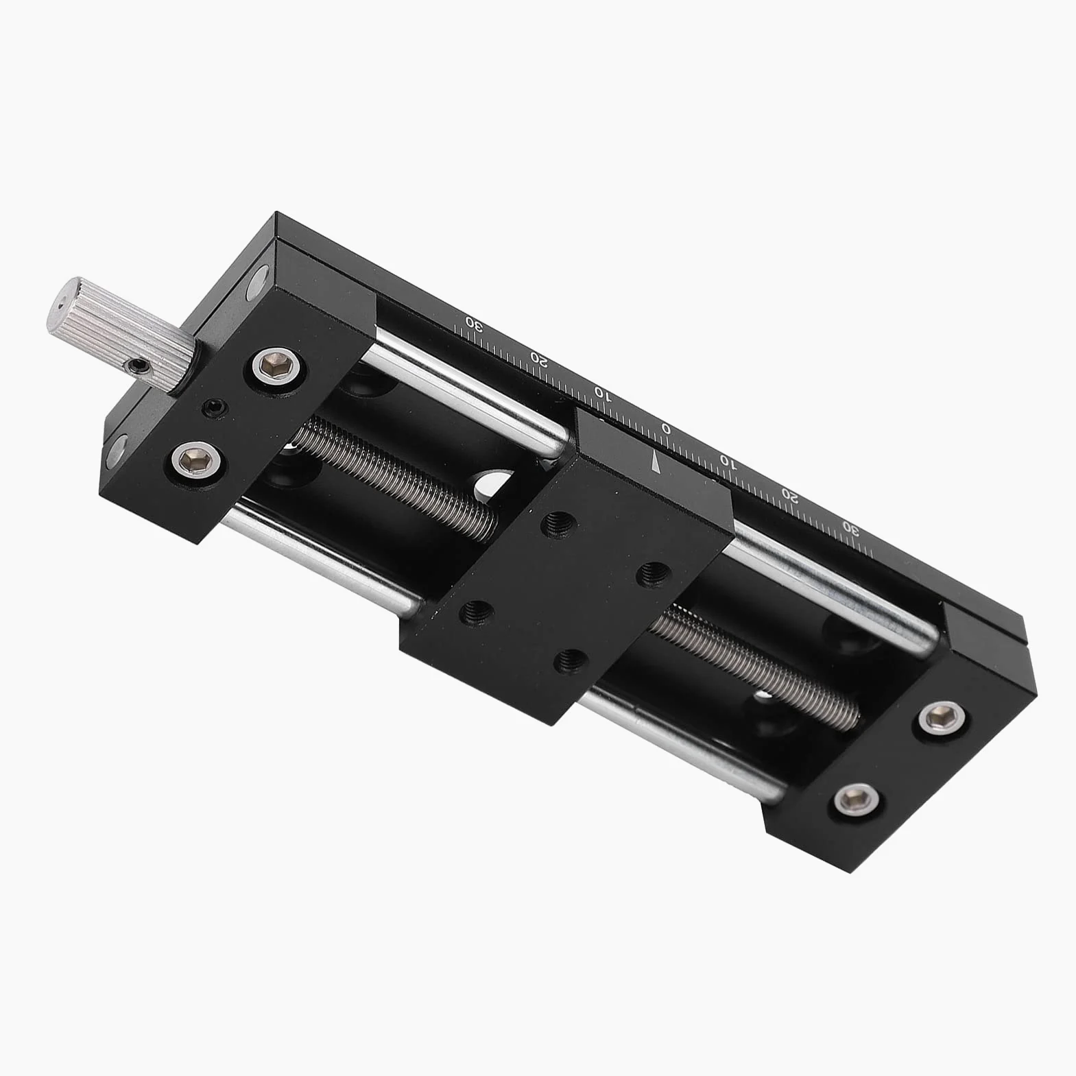 SP40A - Mesa deslizante DB65, eje X - Perilla manual de ajuste fino, plataforma de corte de aleación de aluminio, guía en de milano de 65 mm de carrera para microscopios e