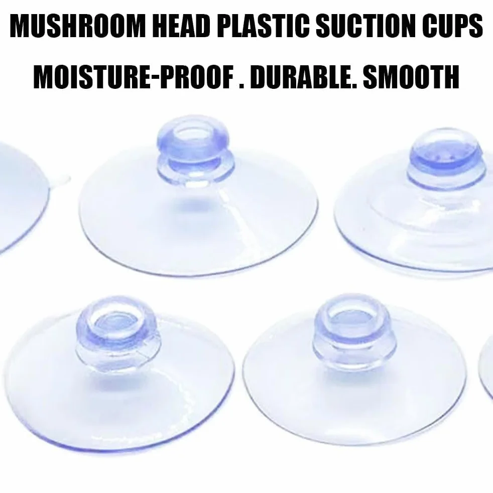 Ventosas Transparentes de PVC sin Ganchos LJFEA Resistentes y Adaptables 20 uds