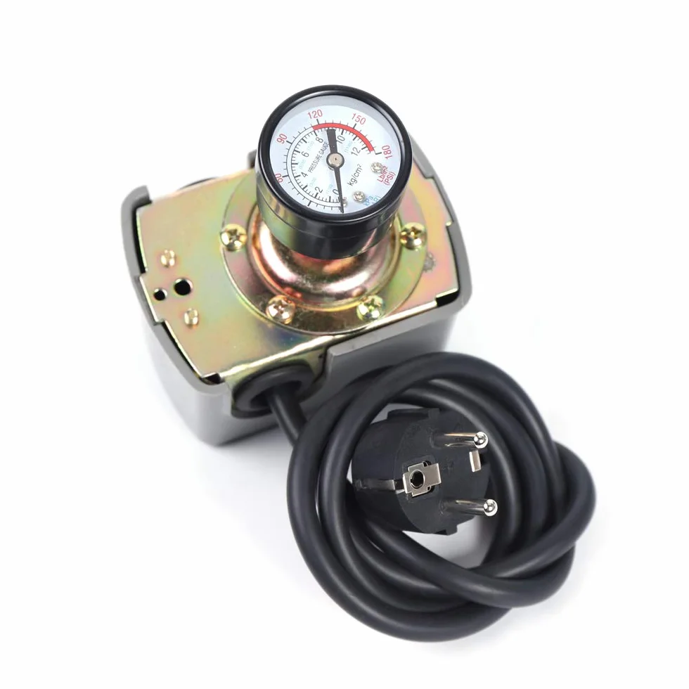 Bomba centrífuga de 1300 W, bomba de agua doméstica, bomba de jardín con manómetro e interruptor de presión, 220 V, bombas de agua para un jardín, bomba de agua eléctrica sumergible