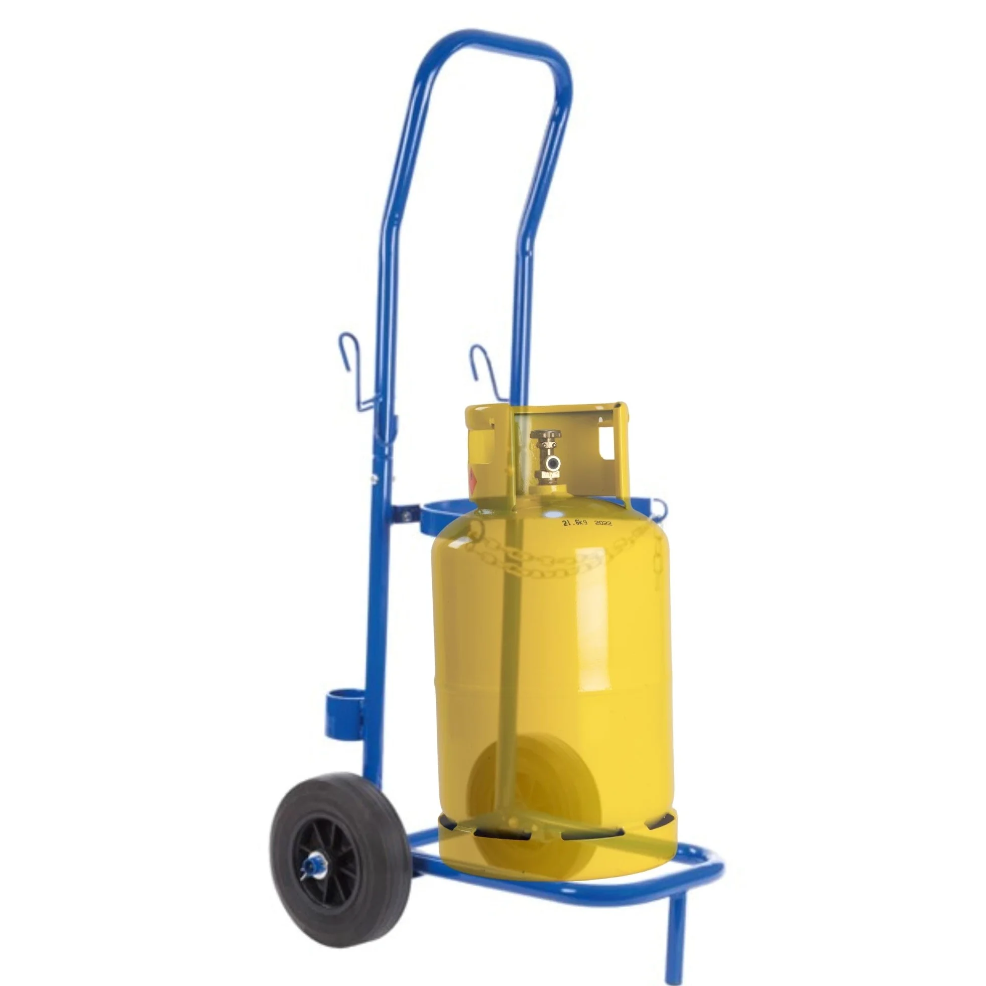 Toolland Carrito para bombonas de Gas 100 kg Cadena Ajustable Acero Inoxidable Ruedas 20 cm para propano butano barriles de Cerveza Interior Exterior