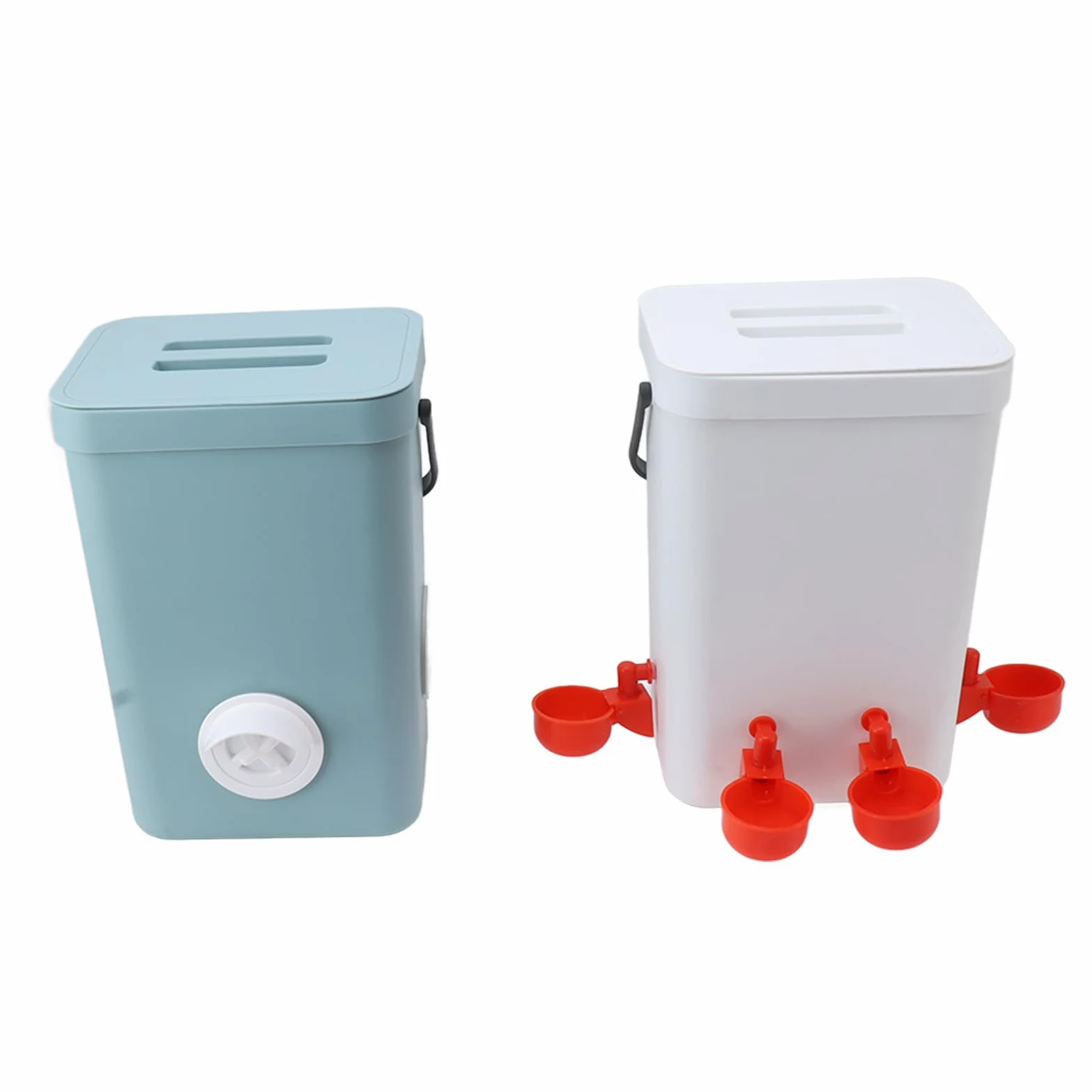 Comedero Automático para Pollos, Tetinas de Agua para Pollos, Vasos para Cría de Aves de Corral, Juego de Recipientes de Alimentación para Pollitos, Patos