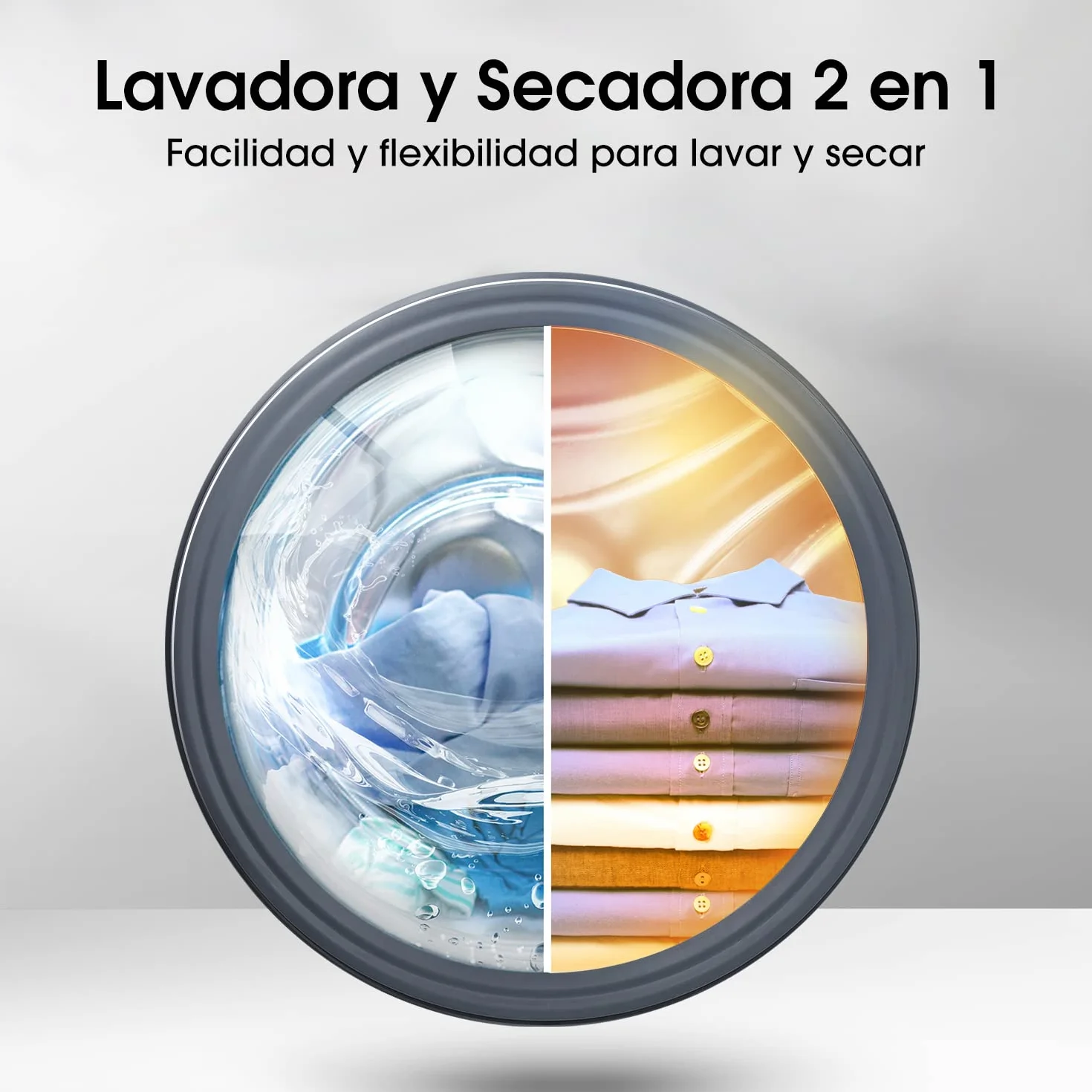 Hisense Lavadora Secadora 2 en 1 Carga Frontal 10 Kg 1400 rpm Motor Inverter