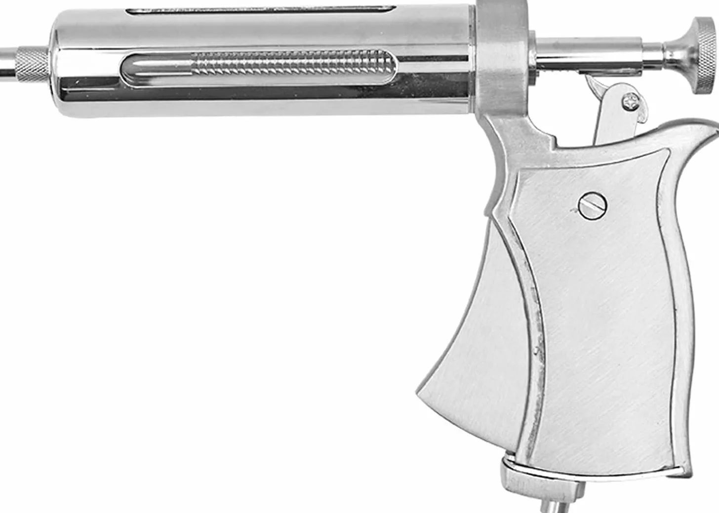 Jeringa de ganado de 50 ml, inyector de animales ajustable para caballos, ovejas, ganado, cerdo, equipos de granja, pistola de vacunación de acero inoxidable