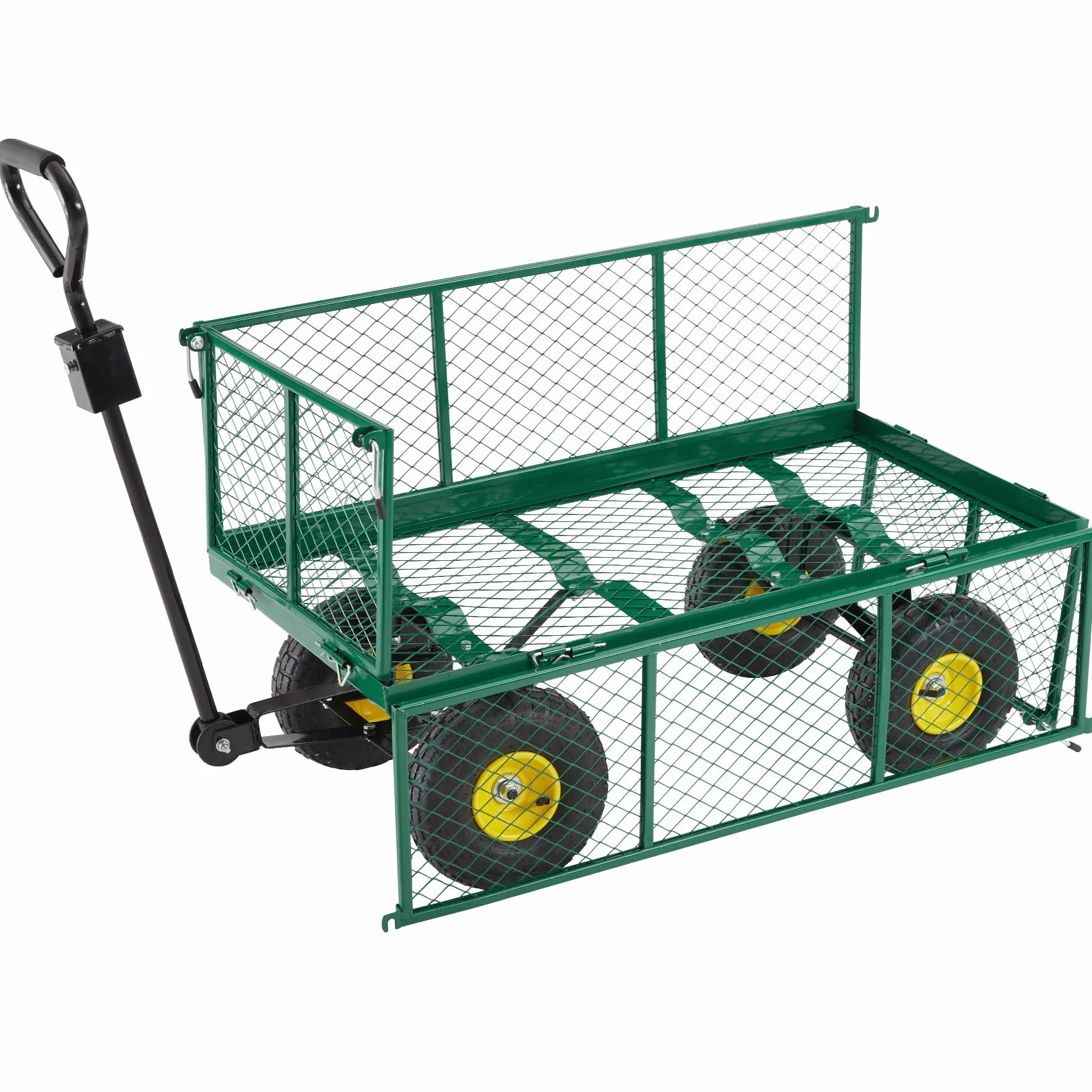 Tectake 401418 Carrito de Transporte con Bandeja 550kg Metal 114x52x65 cm