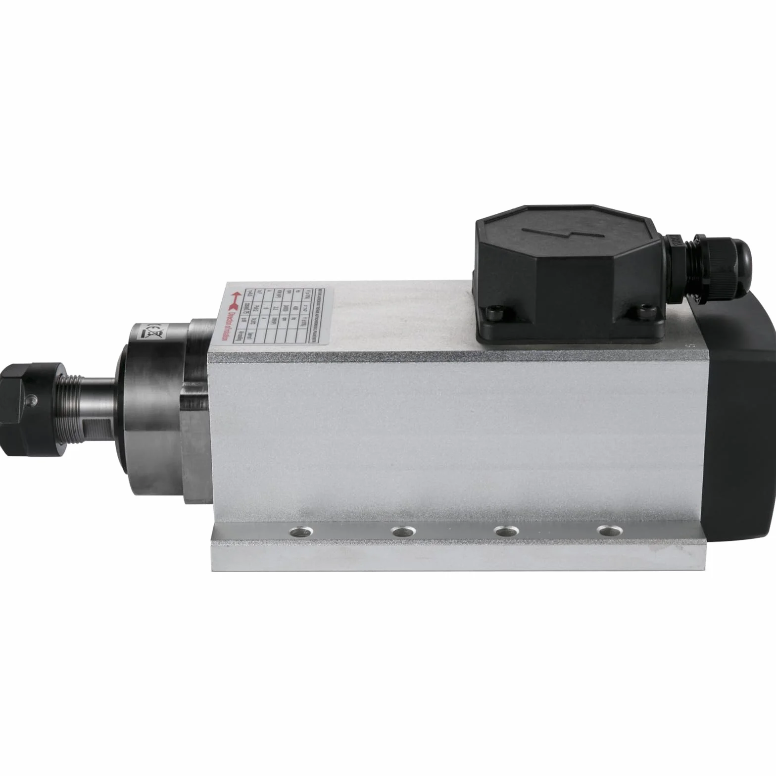 VEVOR Motor de Husillo Refrigerado 2,2 kW 24000 rpm Motor Refrigerado por Aire ER20 Motor de Husillo Cuadrado Refrigerado para Máquinas de Grabado o Variador de Frecuencia y Materiales de Aplicación