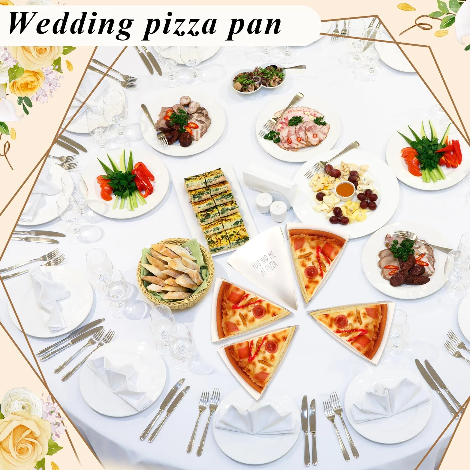 Tioncy 50 cajas de pizza a granel de 9.65 x 7.28 x 1.77 pulgadas, desechables, platos de cuña para pizza, bandeja triangular para boda, bandeja de cartón, soporte para cumpleaños, boda, despedida de