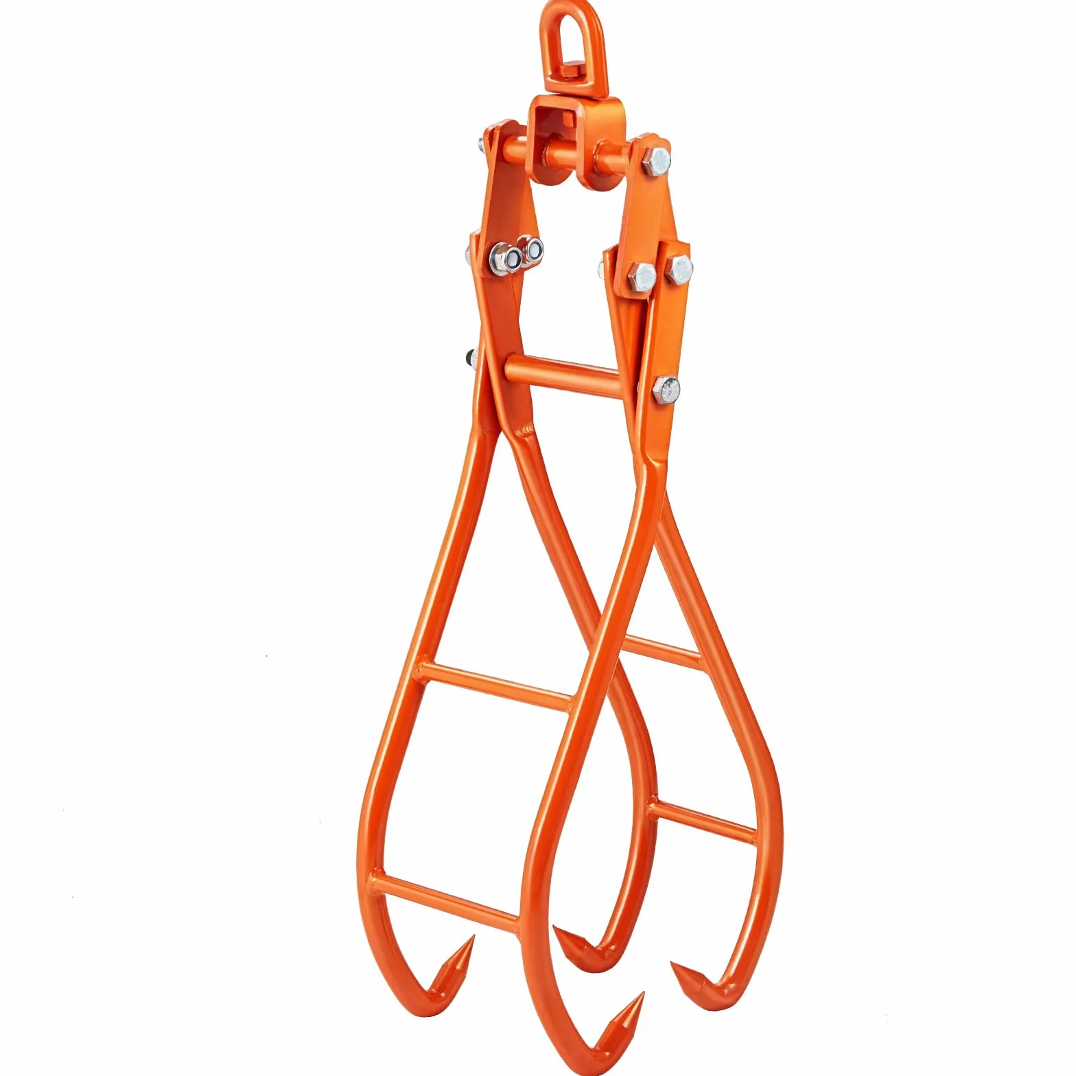 VEVOR Abrazadera Forestal para Troncos 914,4 mm Abrazadera de Elevación para Troncos de Madera Ganchos 4 Garras Giratorias Carga de 1500 kg Abrazadera de Acero para Tractores ATV Camiones Carretillas