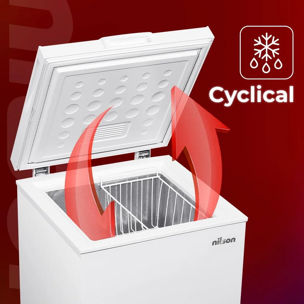 Nilson Congelador Horizontal Blanco NCH1001EDC 98 Litros Dual Cooling 4 Star Super Congelación