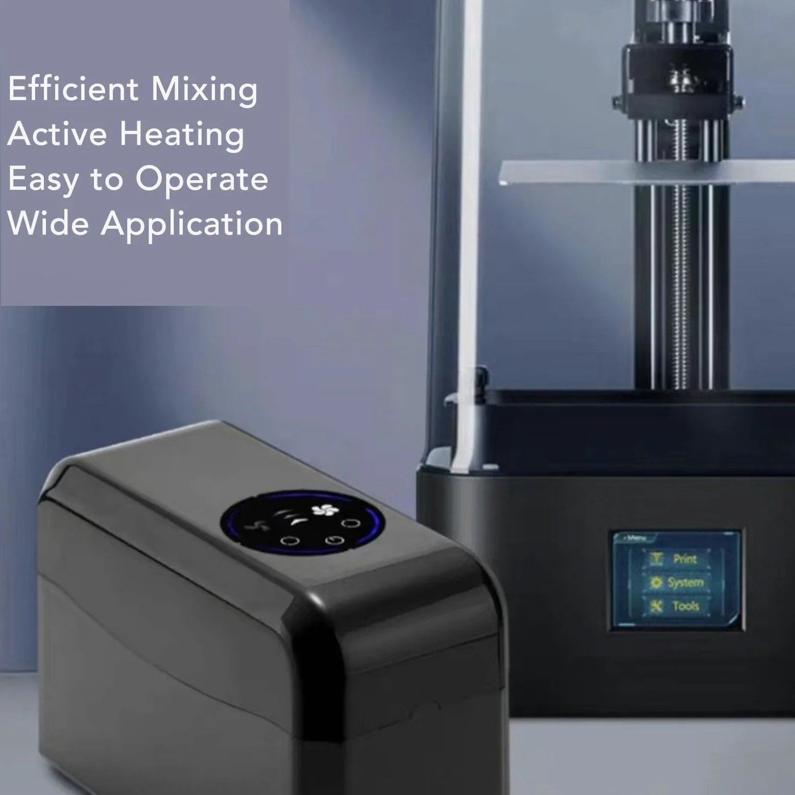 Fafeicy Mezclador de Resina de Impresora 3D, Calentador de Resina Fotosensible de la Batidora de Resina HM100 con 3 Modos de Calentamiento 40 ℃ 50 ℃ Rolling Bidireccional para 250g 500 G (Enchufe de