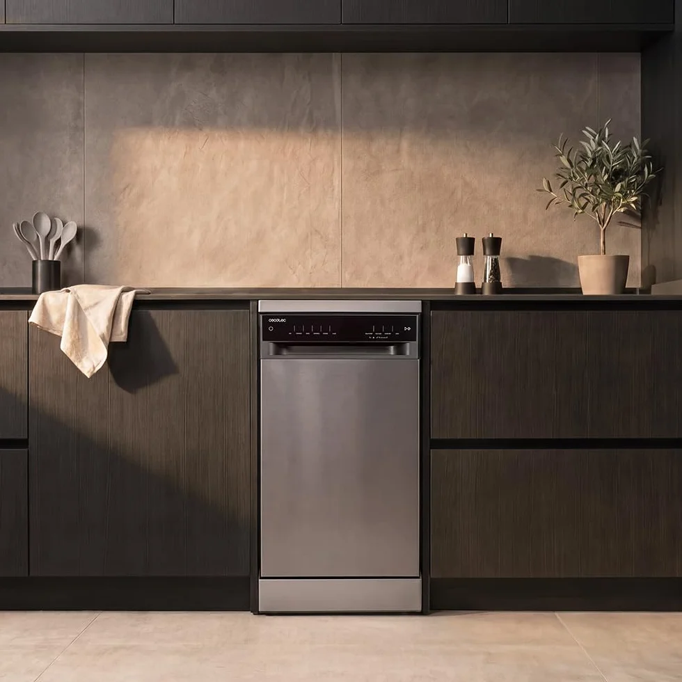 Cecotec Lavavajillas 45 cm Libre Instalación Bolero Aguazero 4560 Inox Connected 11 Cubiertos 9 Programas Motor Inverter Plus Duo Panel Touch WIFI