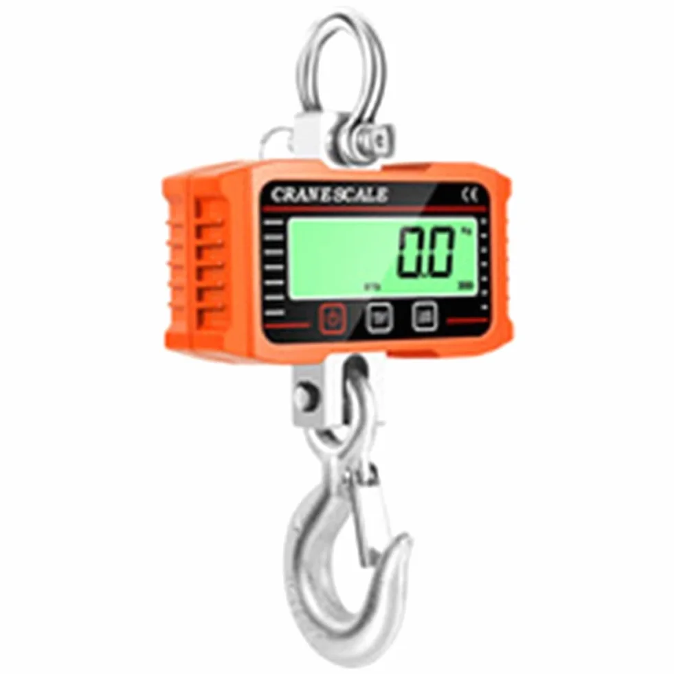 Báscula de Grúa Digital LCD de 2000 KG, Balanza de Pesaje con Gancho de Aleación Resistente Industrial para Cargas Pesadas, Balanza Colgante Lb/Kg