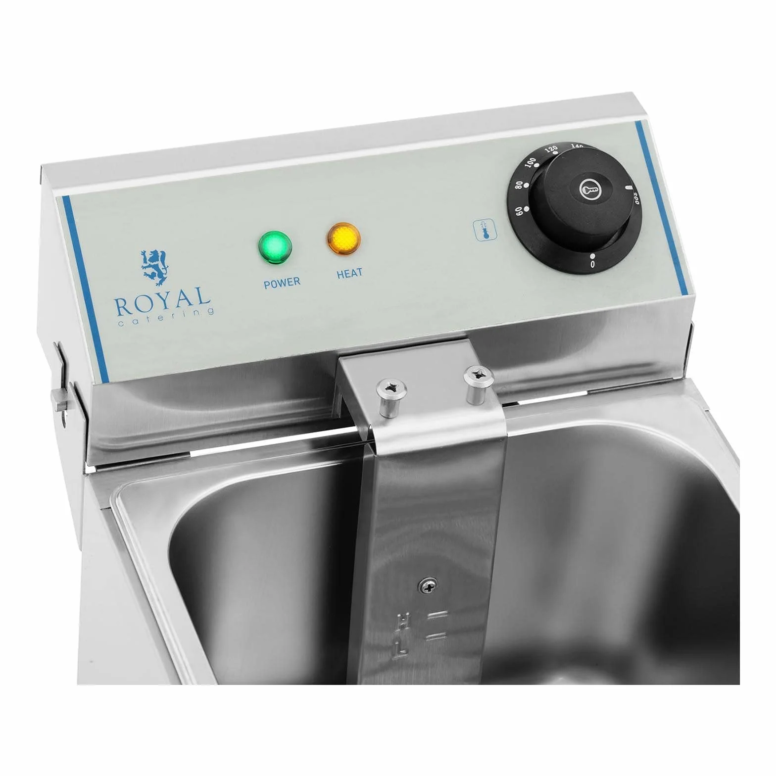 Royal Catering Freidora Electrica Profesional Rcef-10Ey-Eco (10 Litros, 3.200 W, 230 V, Acero Inoxidable)