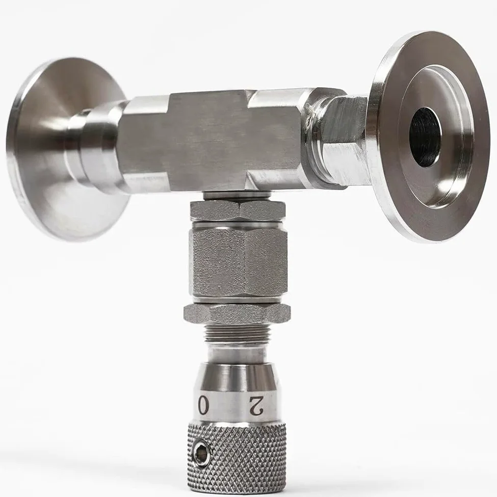 1 PC Válvula De Aislamiento De Vacío Acero Inoxidable 304 Racores para Tubo Microdosificación Válvula Reguladora De Caudal Regulador Fuelle Manual De Ángulo Recto para Agua Gasóleo