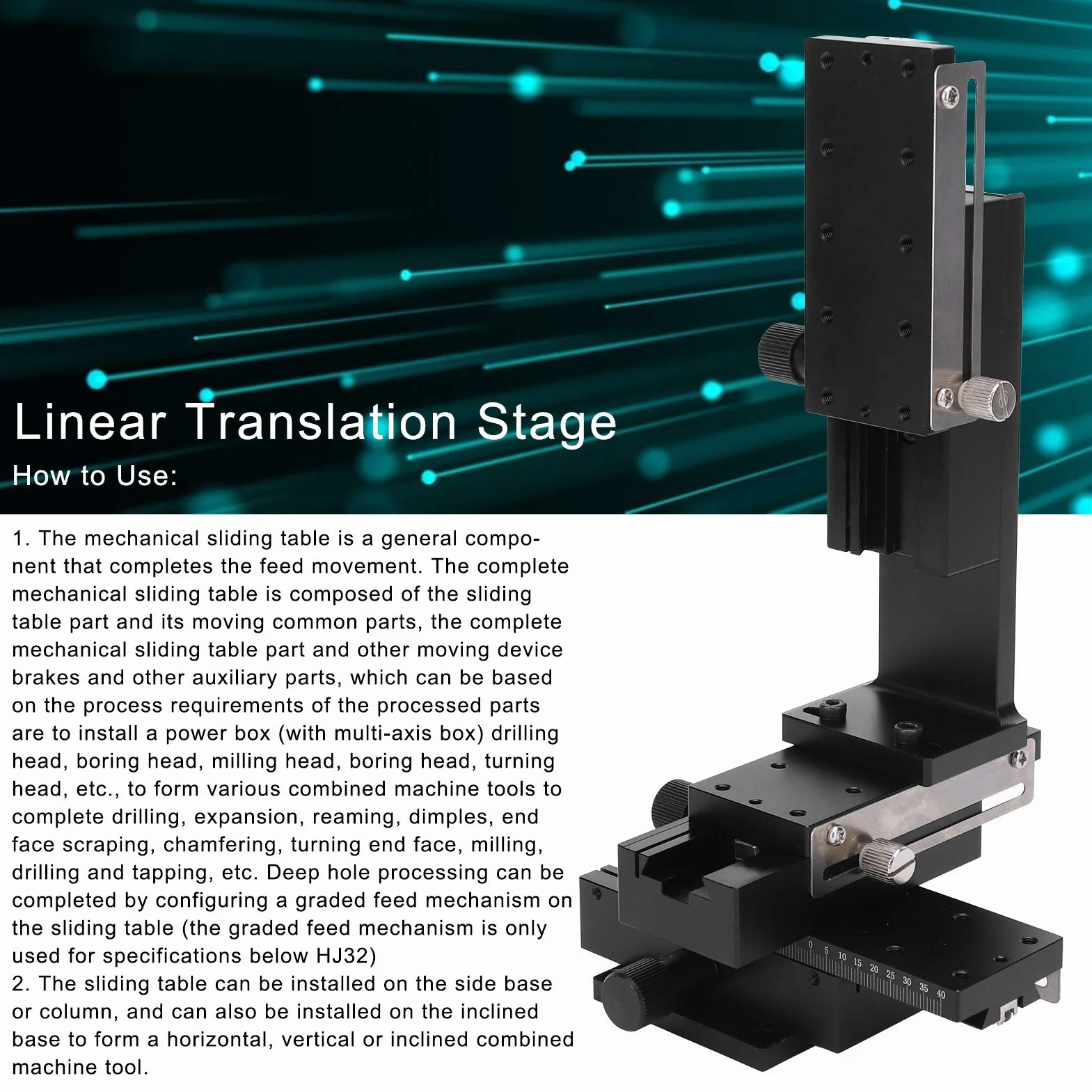 Plataforma de Recorte Manual, Etapa de Traslación Lineal de Alta Precisión con Transmisión por Engranajes para Equipos