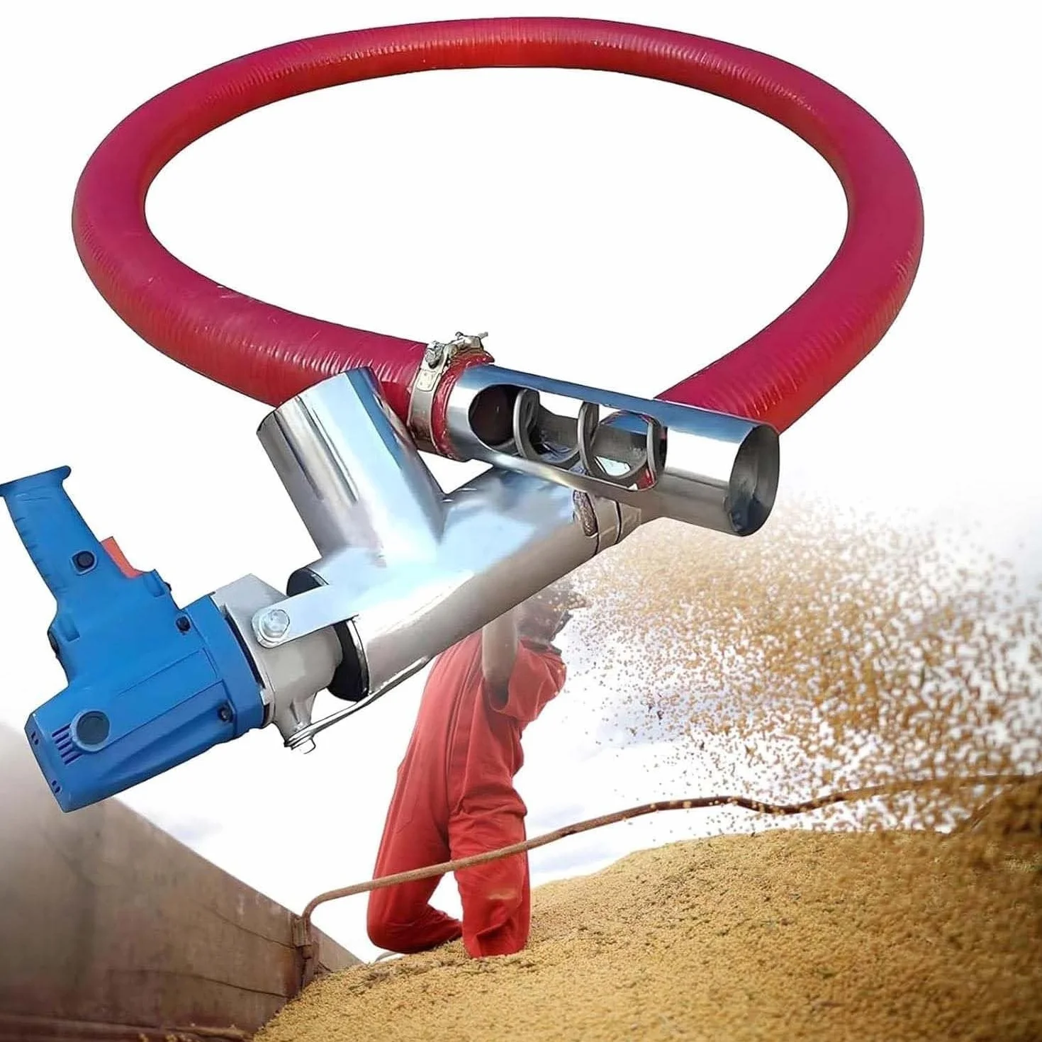 Transportador De Gránulos Para Granos, Polvo Y Granulado. Transportador De Tornillo Sin Fin De 2000 W Para Granjas. Máquina De Succión De Granos Para Diversos Granos, Cemento, Pellets.